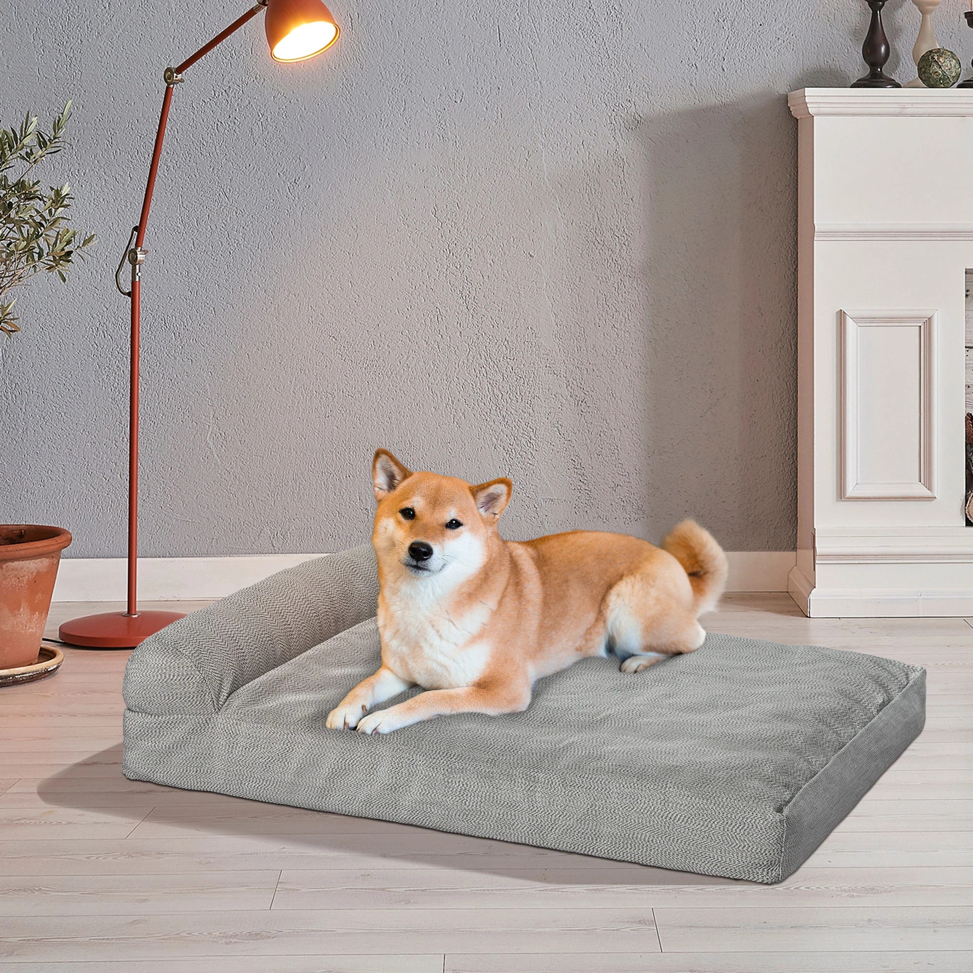 7 Pawz Pet Bed Memory Foam L - Grey, 7 of 7