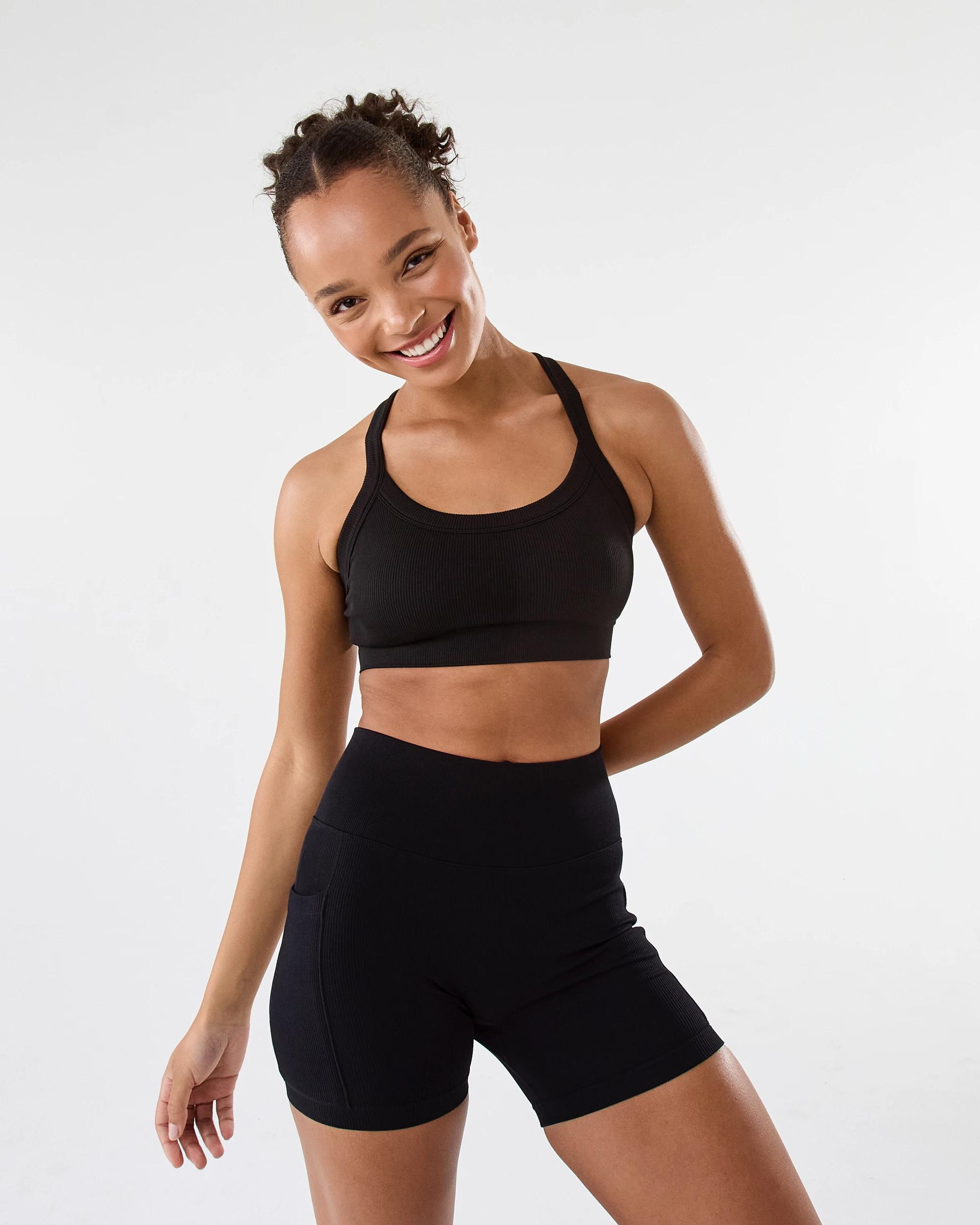 7 Active Womens Seamfree Pocket Bike Shorts Black, 7 of 7