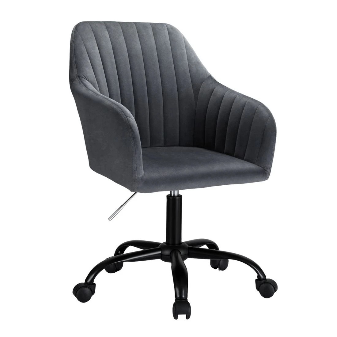 1 Artiss Office Chair Velvet Seat Dark - Grey, 1 of 5
