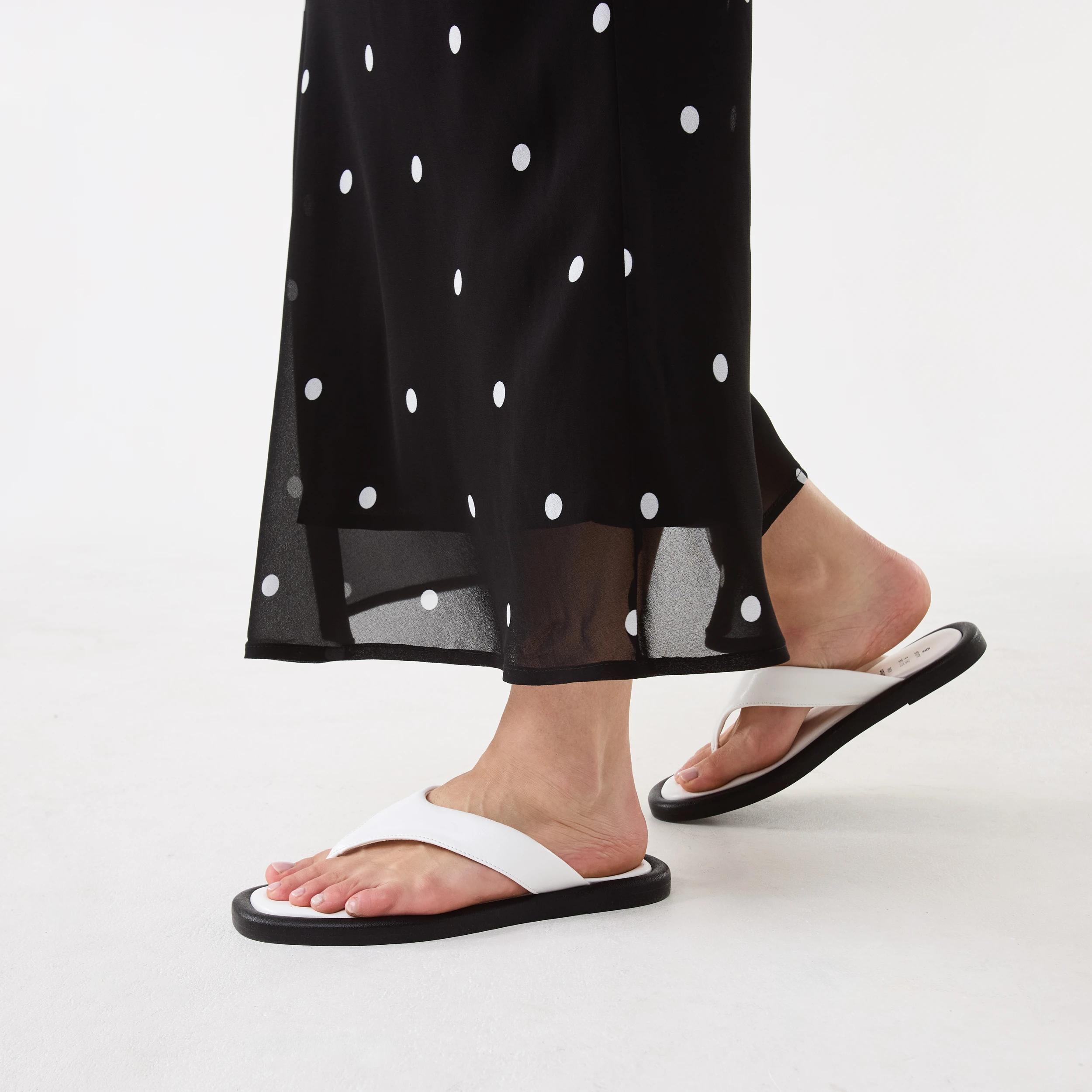5 Chiffon Slip Midi Skirt Black Spot, 5 of 6
