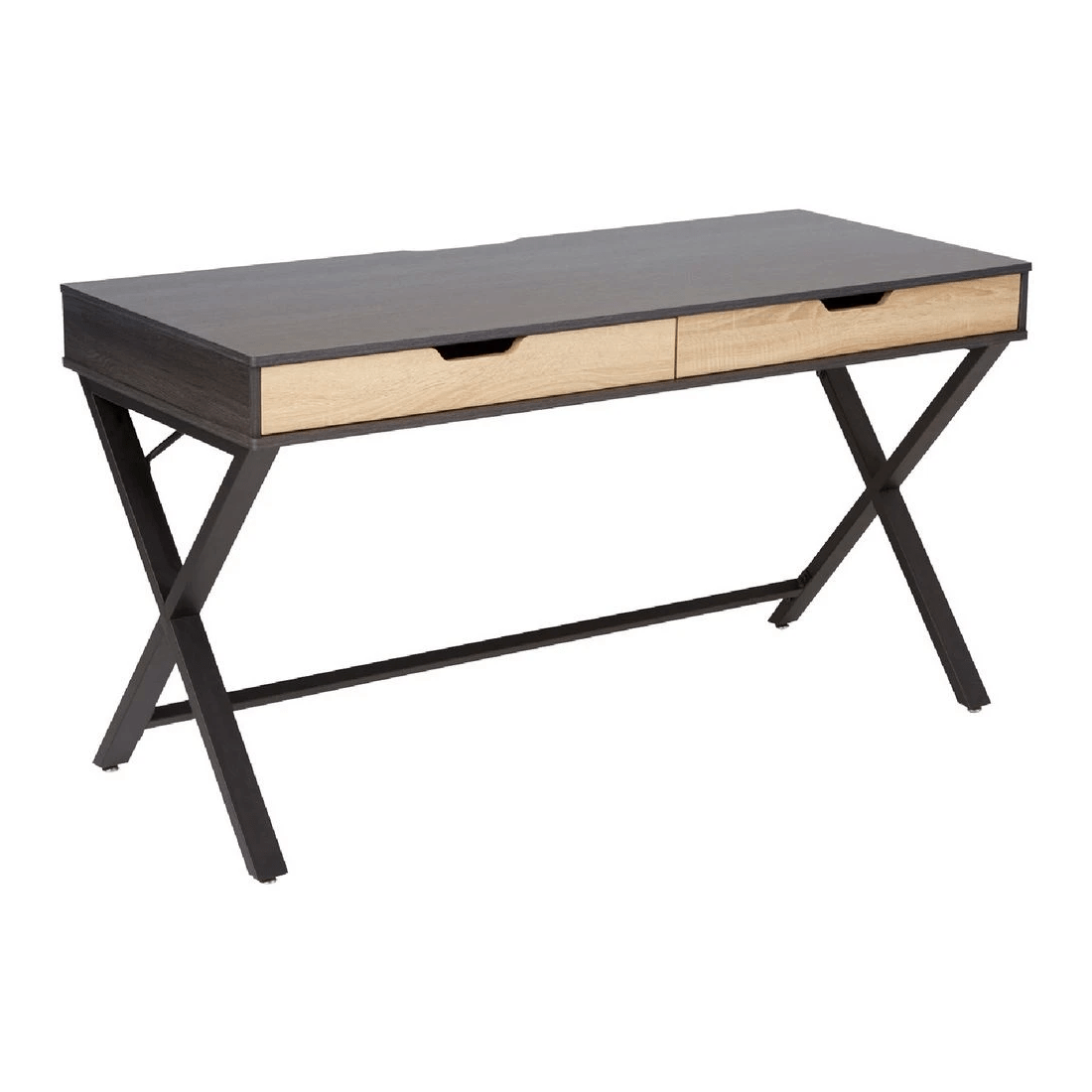 2 Otto Lindenberg Woodgrain Desk 1400mm Black, 2 of 10
