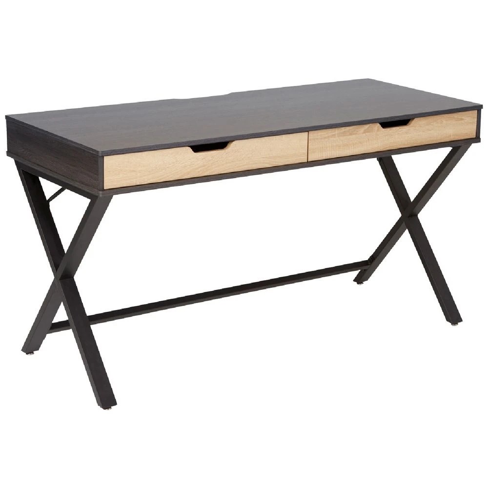 2 Otto Lindenberg Woodgrain Desk 1400mm Black Desks, Tables and Workstations, 2 of 10