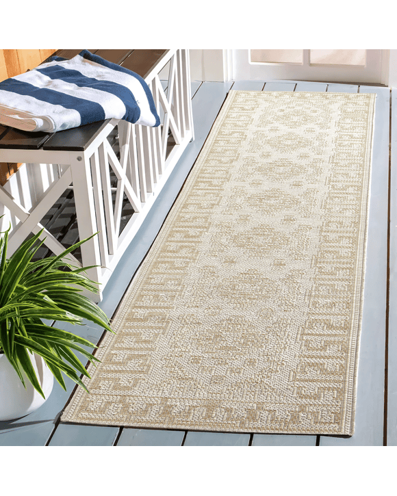 Common Ground Rugs Palmline Kuza 400x80cm - Large Outdoor Rug - Beige