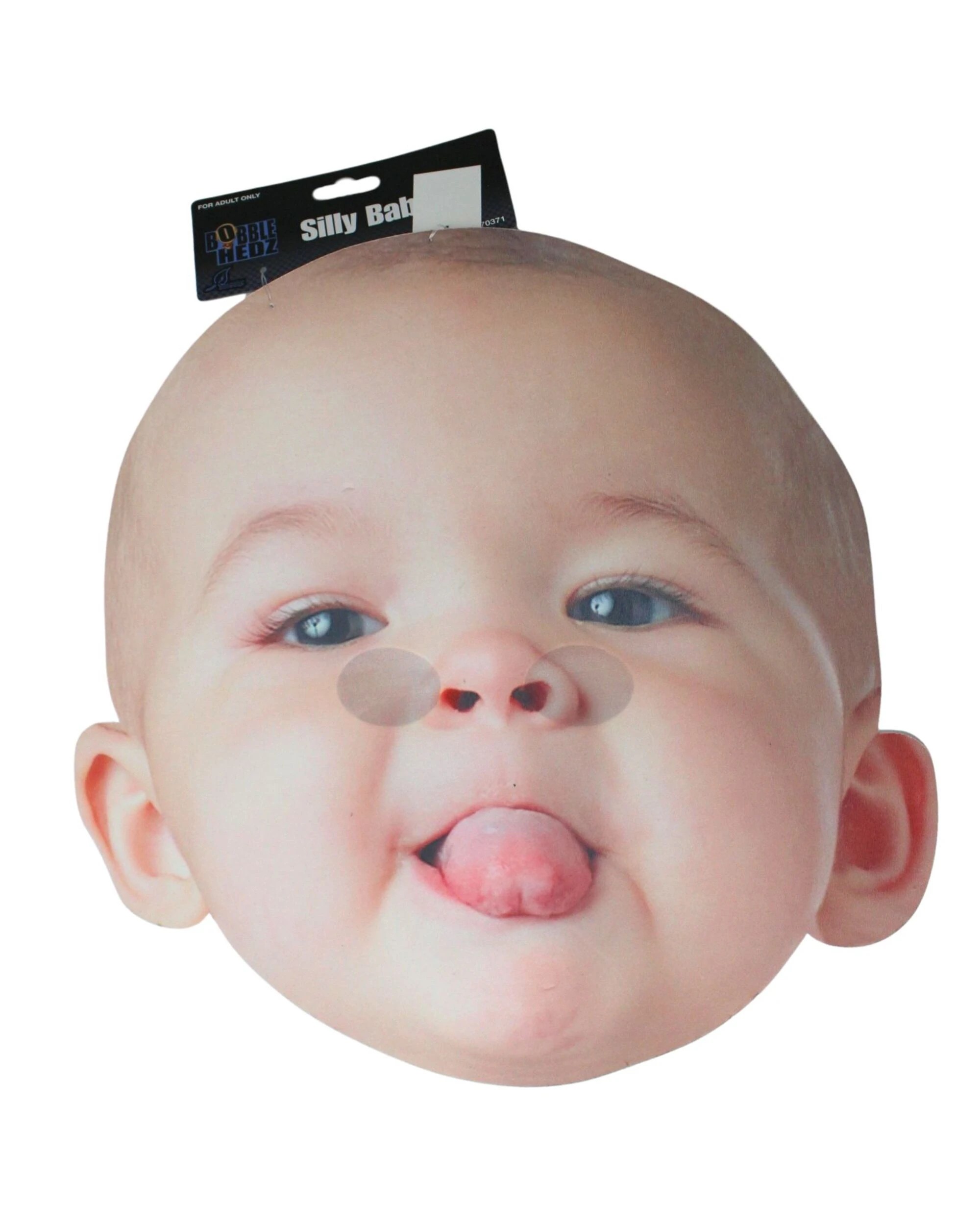 2 Partyrama Silly Baby Face Adult Mask - ONE SIZE - Beige, 2 of 3