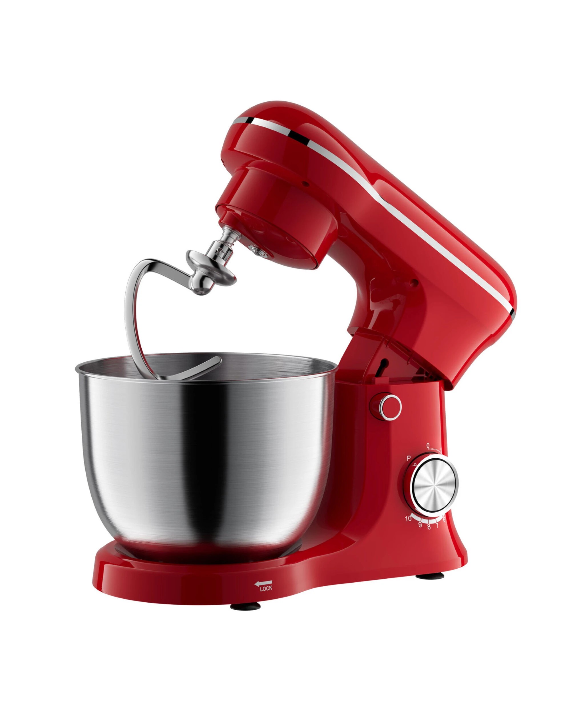 5 Healthy Choice Electric 400w Mix Master 5l Stand Mixer W/bowl/whisk/beater - Red, 5 of 6