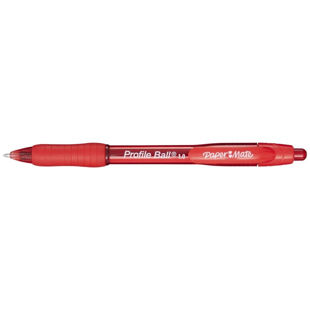 2 Paper Mate Profile Ballpoint Pen 1mm Red 12 Pack, 2 of 4