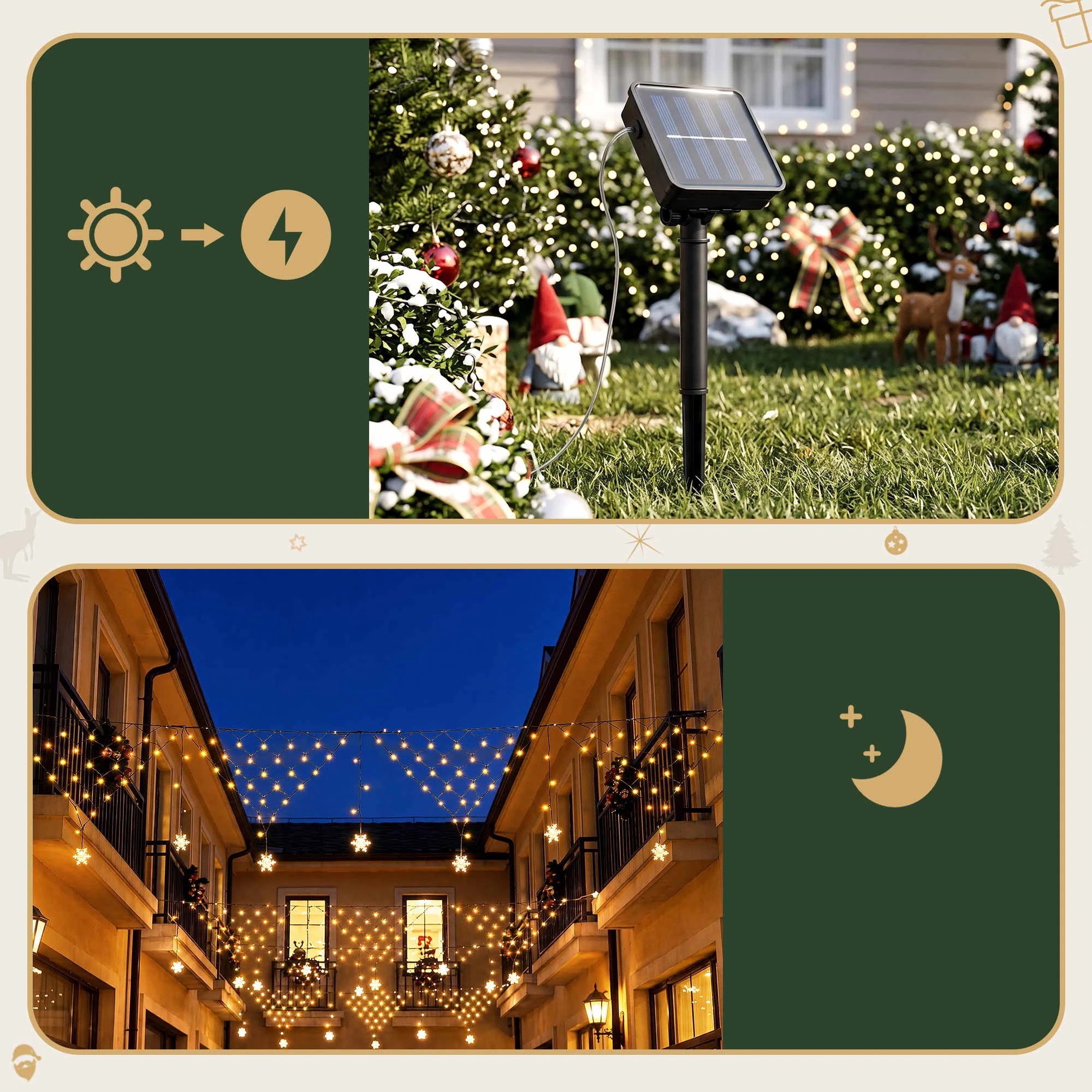 5 Jingle Jollys Christmas Lights Solar Fairy Lights Warm Christmas Decorations 4m - White, 5 of 7