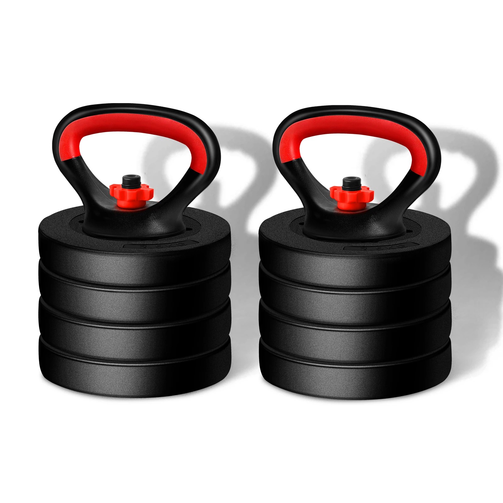 2 Black Lord Kettlebell Set 20kg Adjustable Weight Lifting Dumbbell Set Push Up Gym, 2 of 4