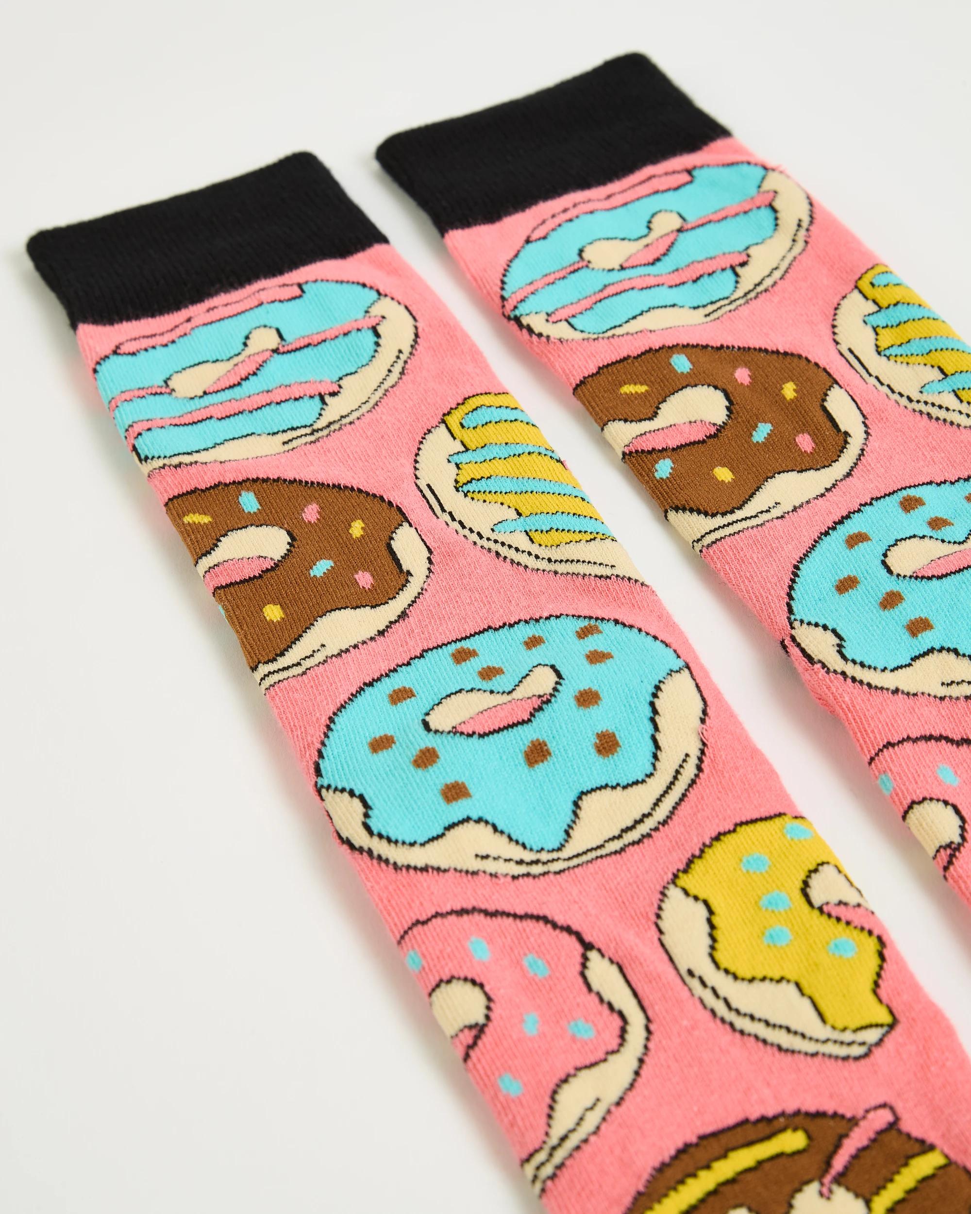 2 Swag  Crew Socks - Donut RED, 2 of 3