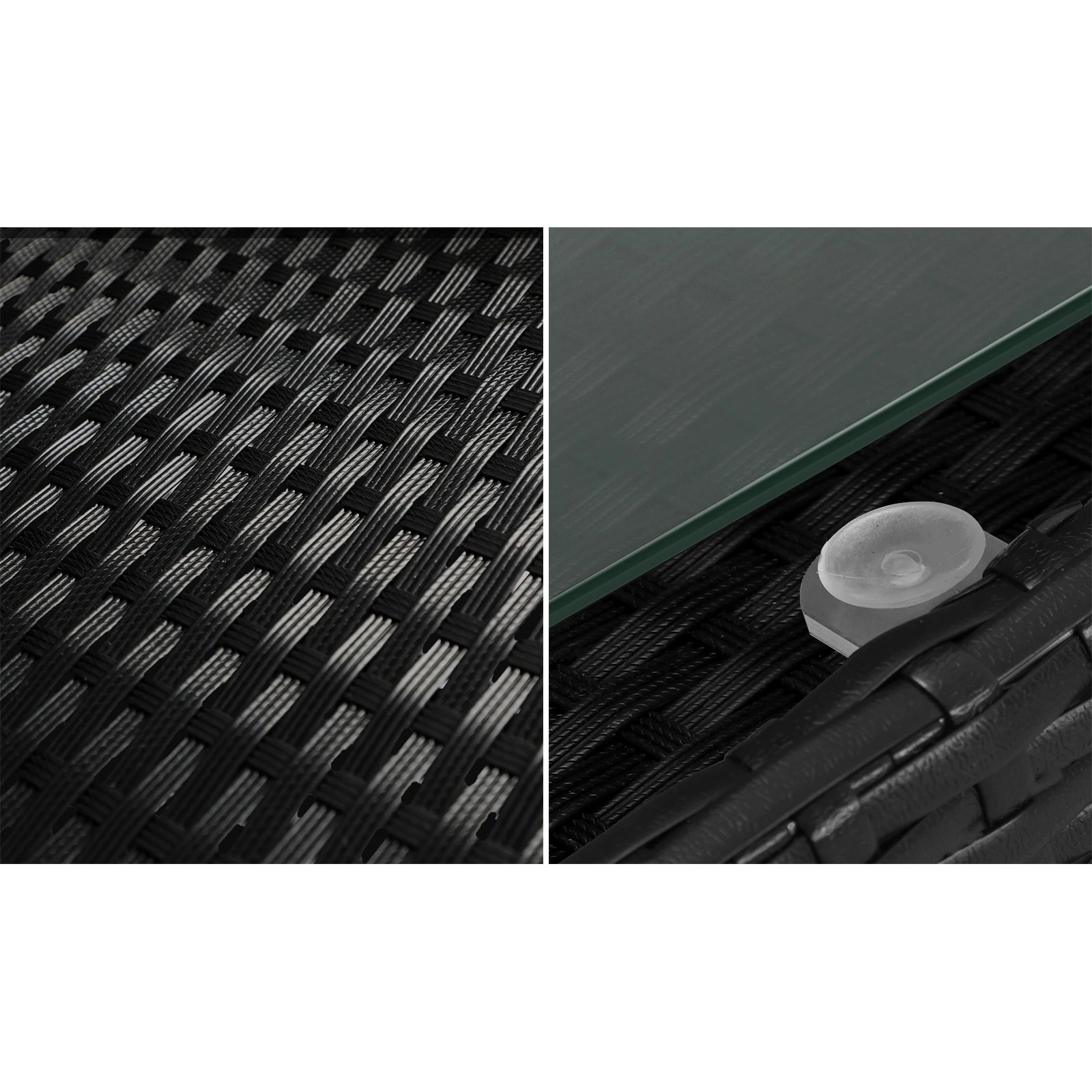 4 Livsip Garden Table Rattan Cafe Table Outdoor Garden Furniture Side Table
 - Black, 4 of 8