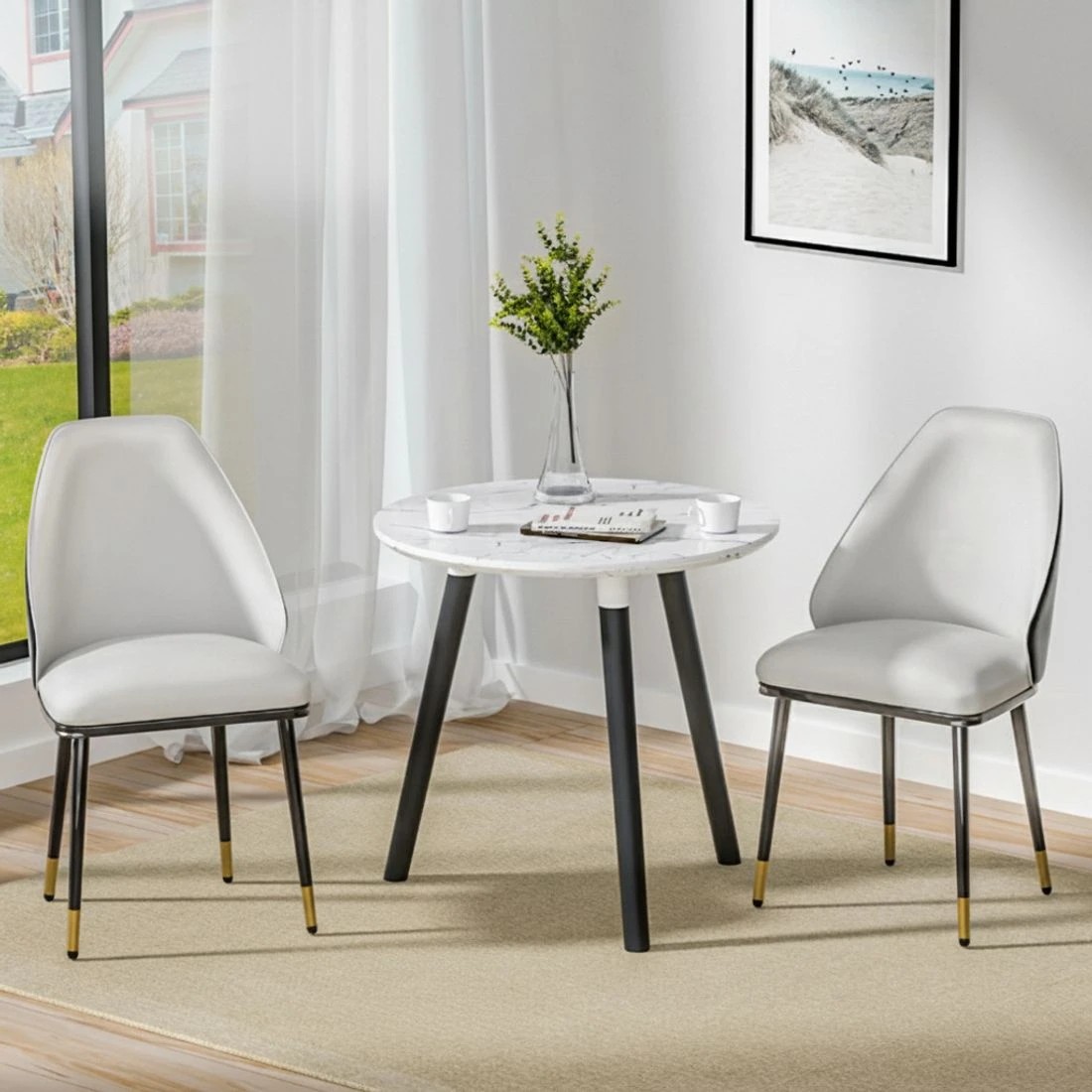 4 Artiss Dining Chairs Set of 4 Leather Seat  and - Multi, 4 of 6