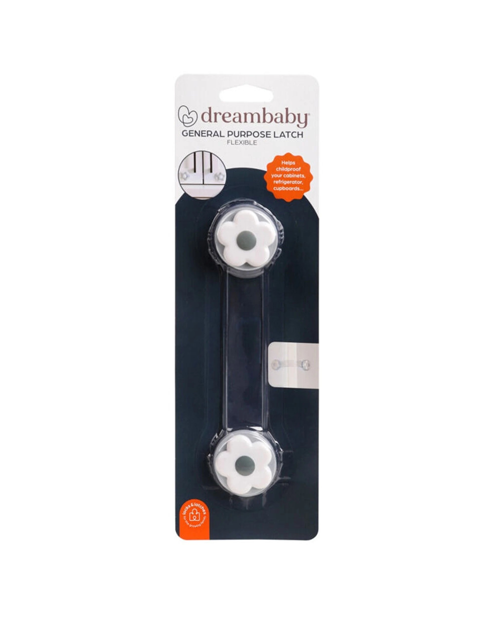 2 Dreambaby General Purpose Latch Child Cupboard Cabinet Lock - Plain, 2 of 5
