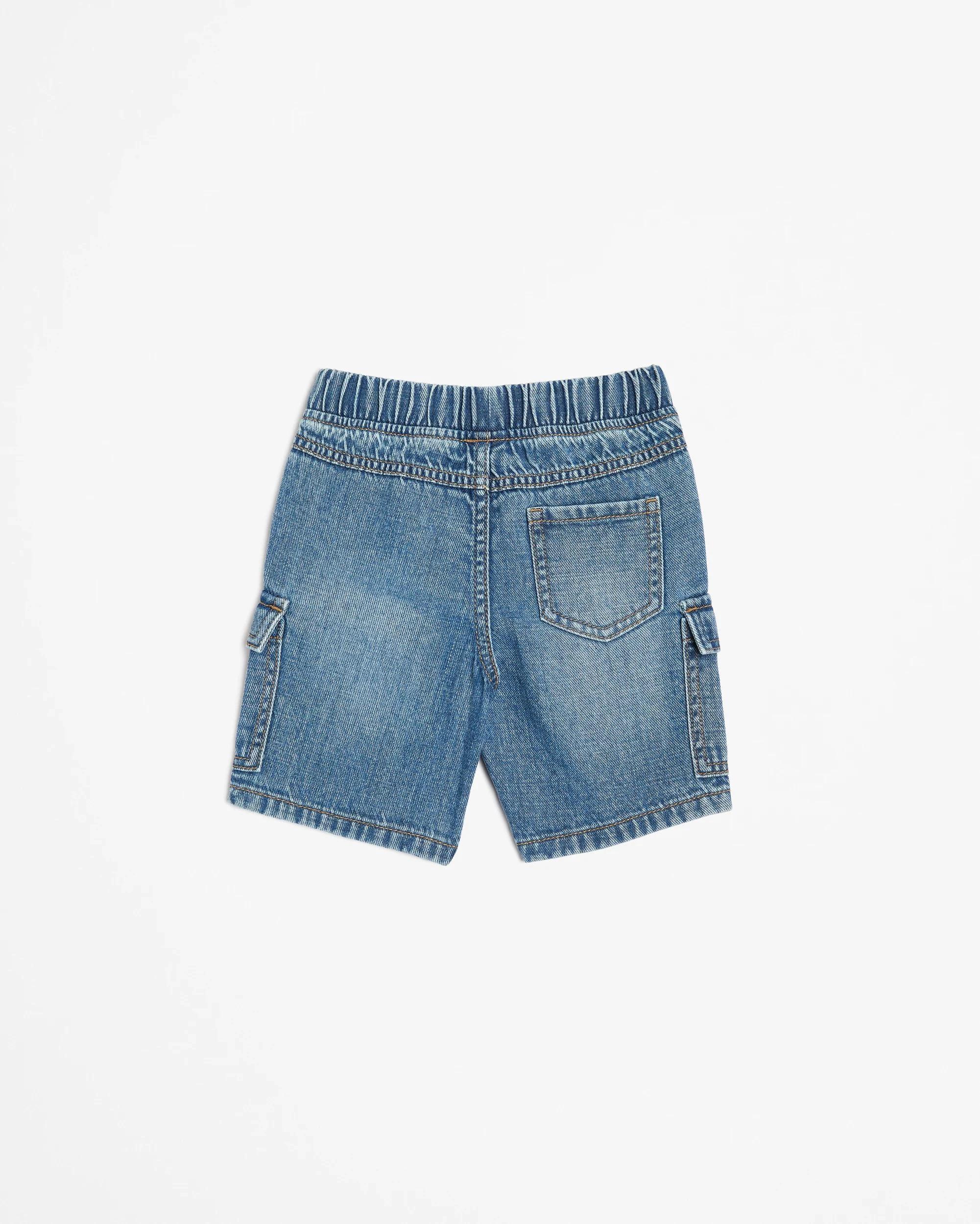3 Target Baby Boys Denim Bermuda Shorts INDIGO BLUE, 3 of 3