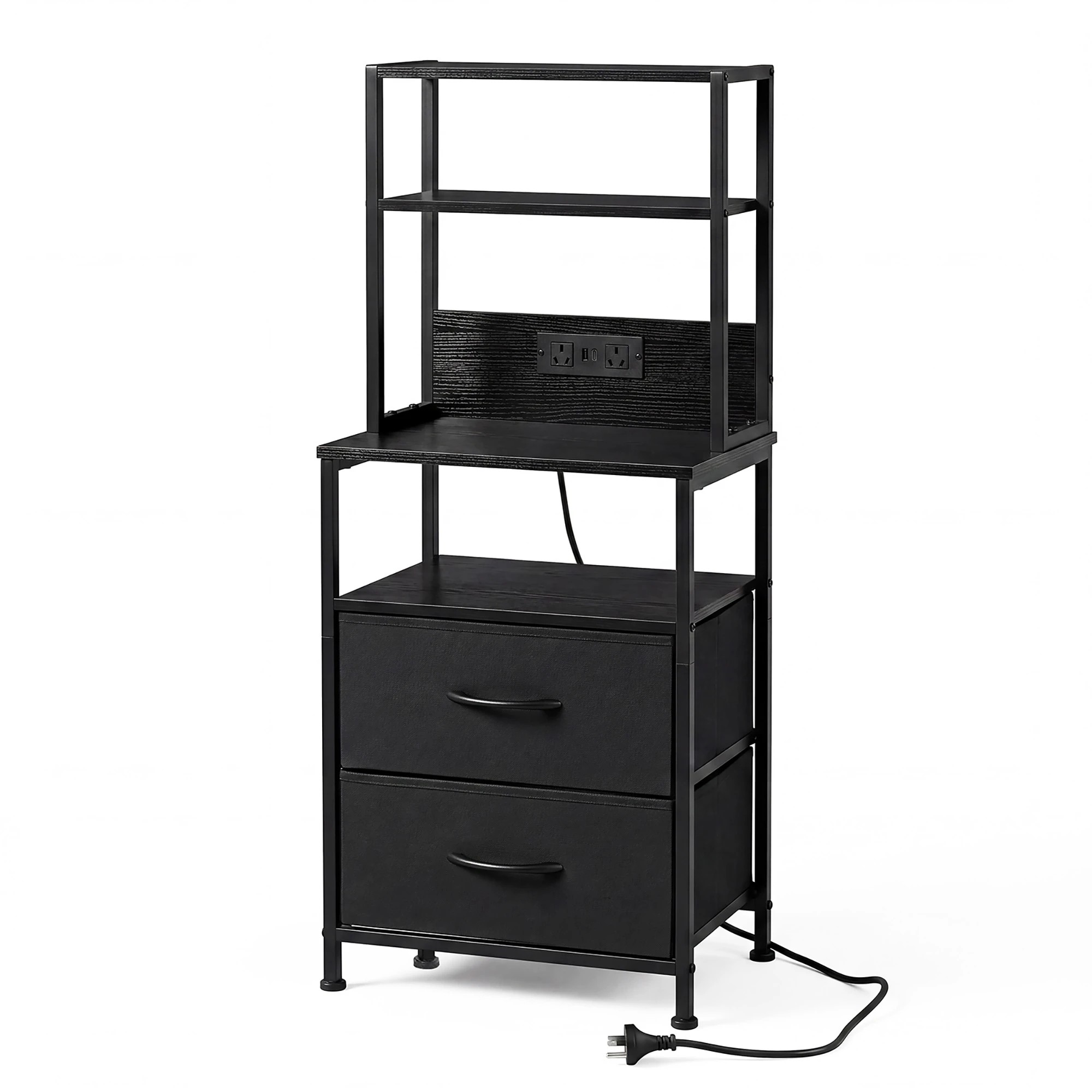 1 Levede Bedside Table with Charging Station LED Lights, 1 of 7