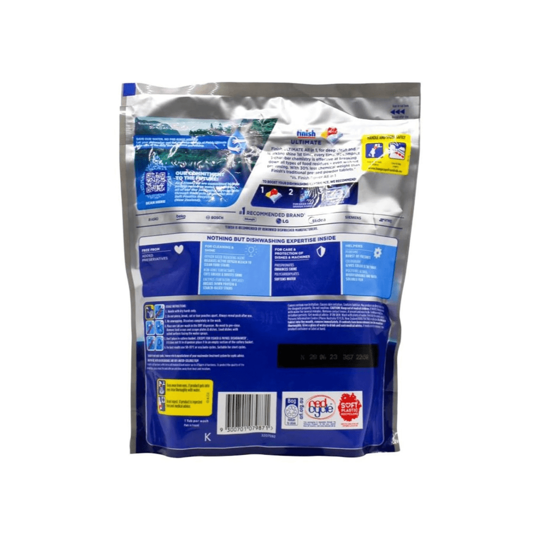 3 Finish 216pc Ultimate All In One Dishwasher Tablets Lemon Sparkle Resealable, 3 of 3