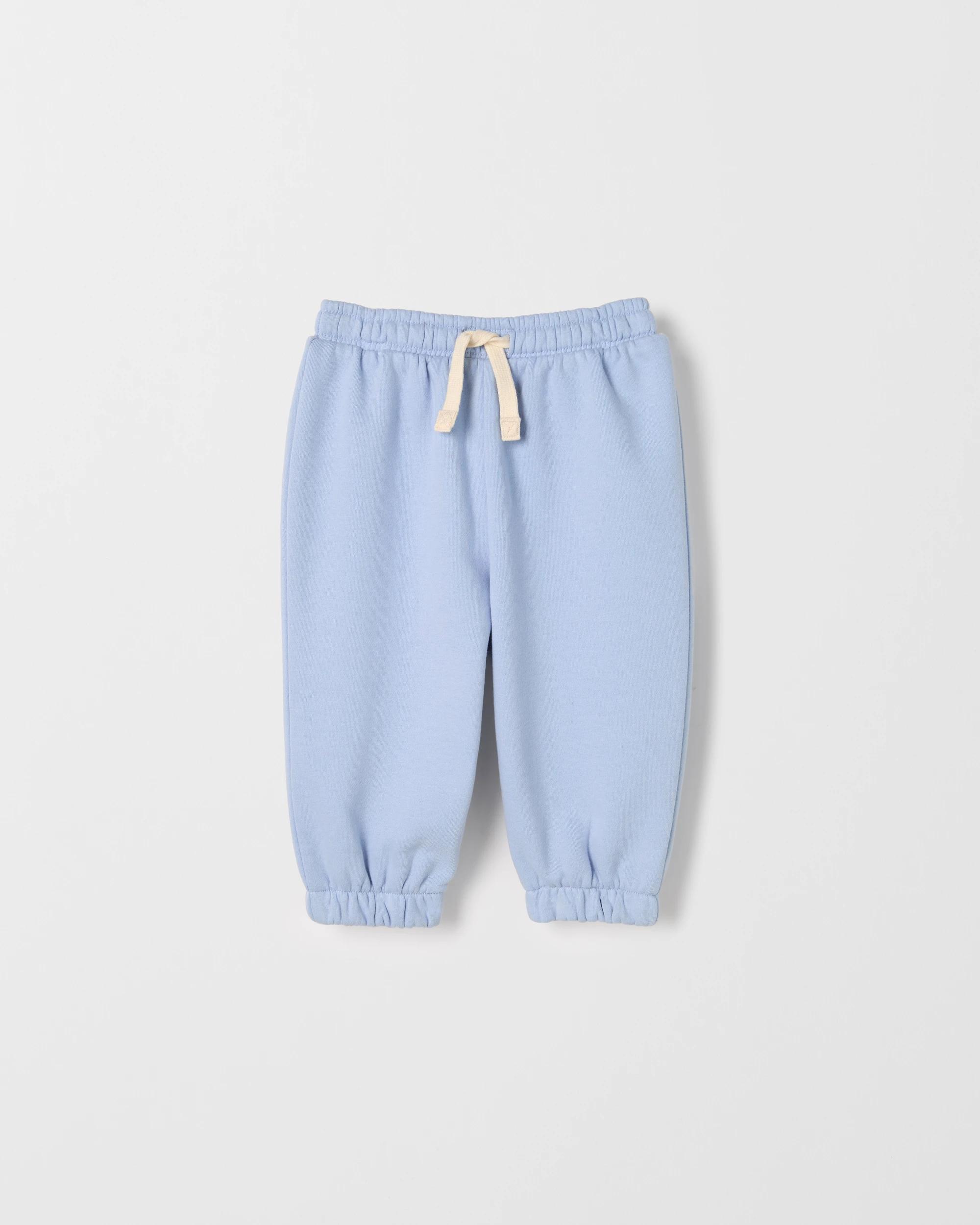 3 Target Baby Australian Cotton Blend Plain Trackpants BRUNNERA BLUE, 3 of 4