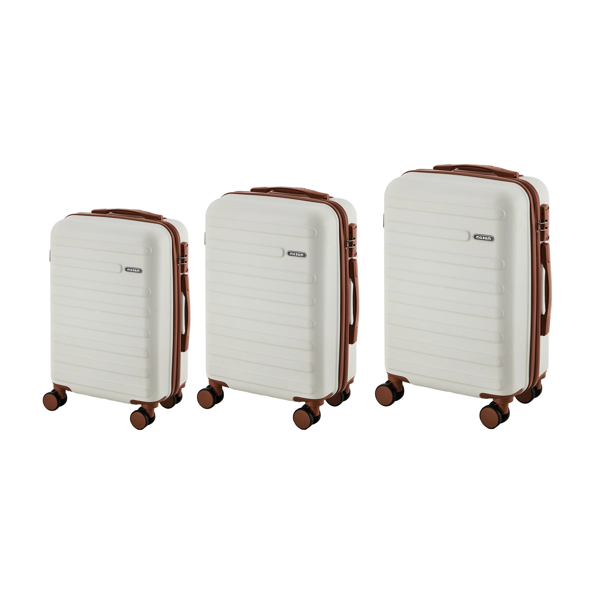 8 Mazam 3PCS Luggage Suitcase Trolley Set TSA Lock Hard Shell Case - White, 8 of 10