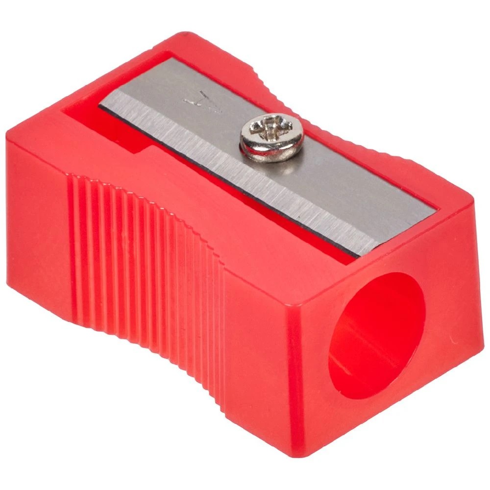 1 Studymate Recycled Plastic Wedge 1 Hole Sharpener Red, 1 of 2