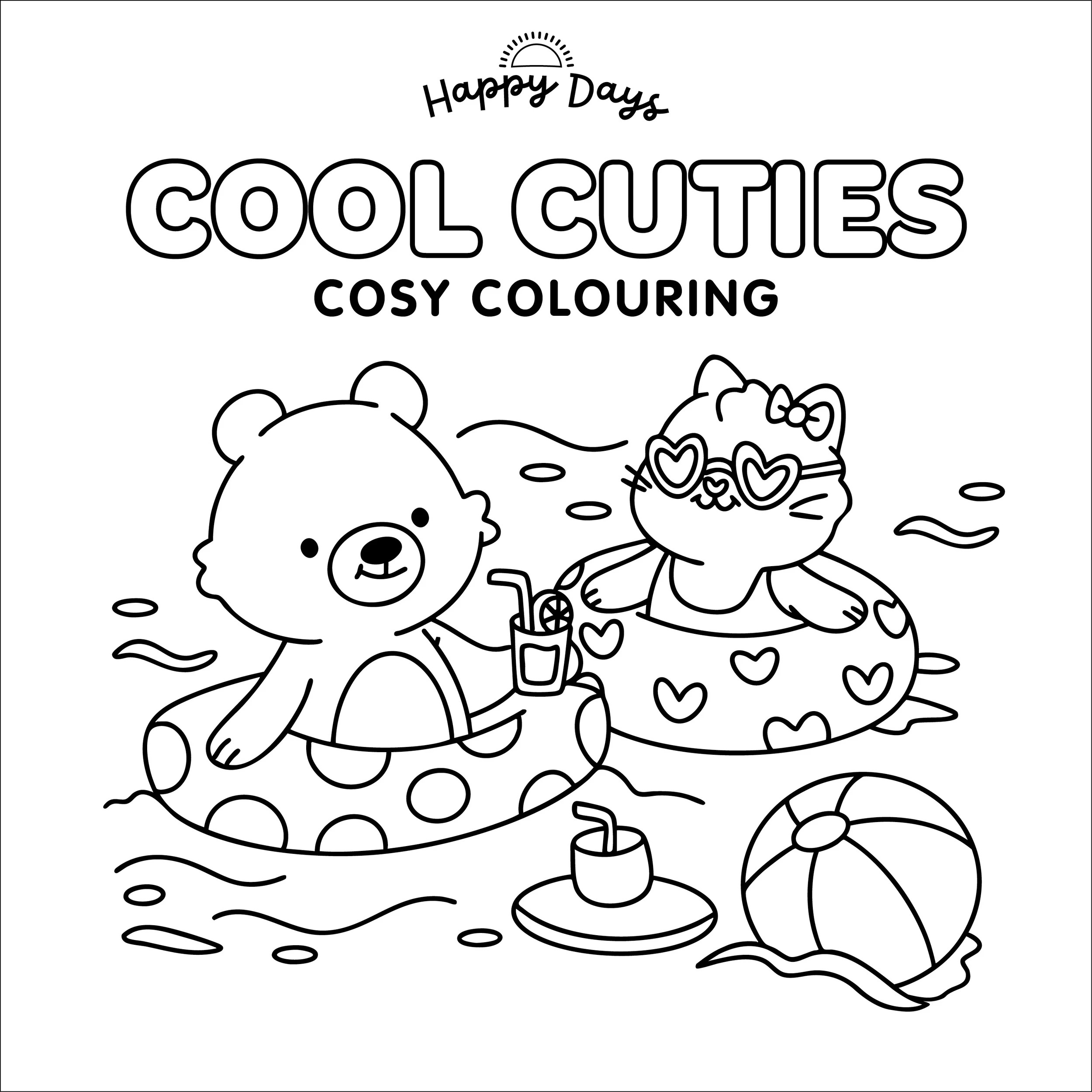 2 Happy Days: Cool Cuties Cosy Colouring - Book, 2 of 4