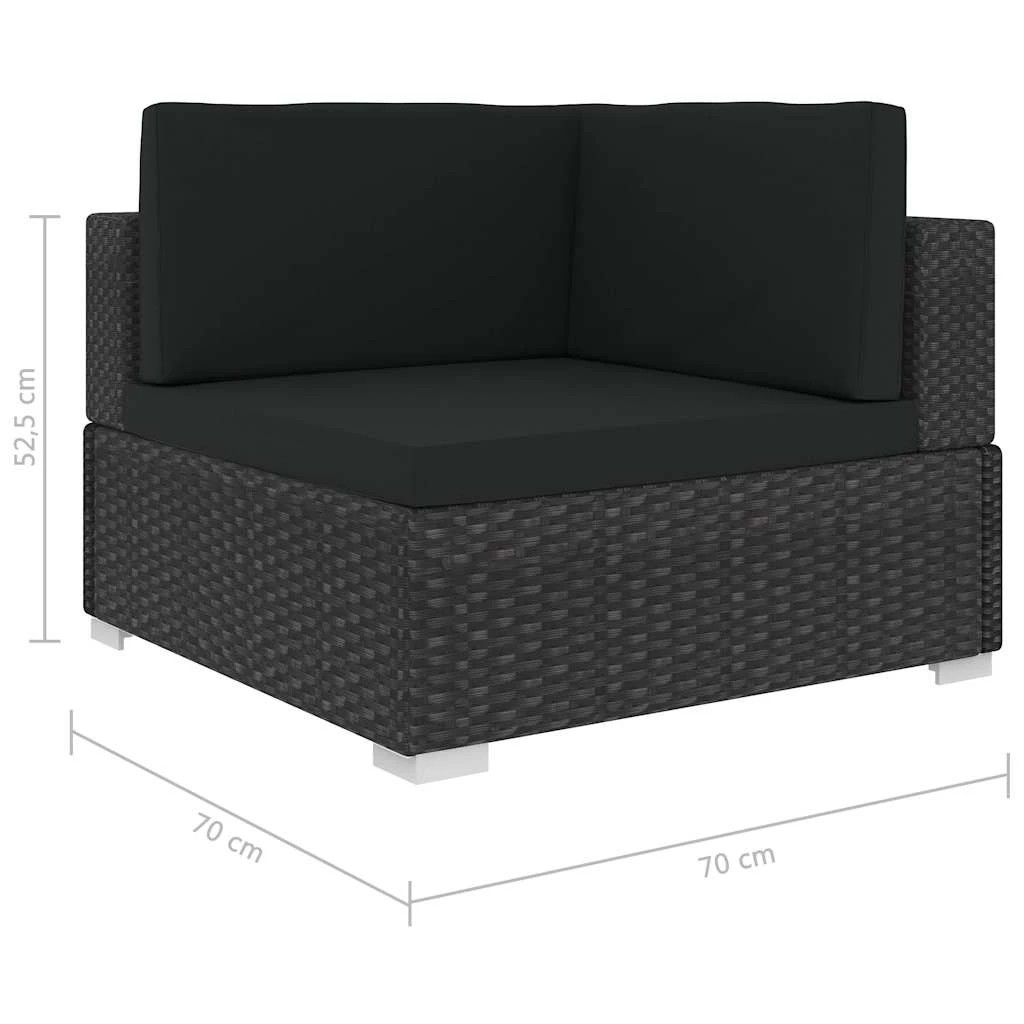 7 vidaXL Garden lounge set Modular - Black, 7 of 8