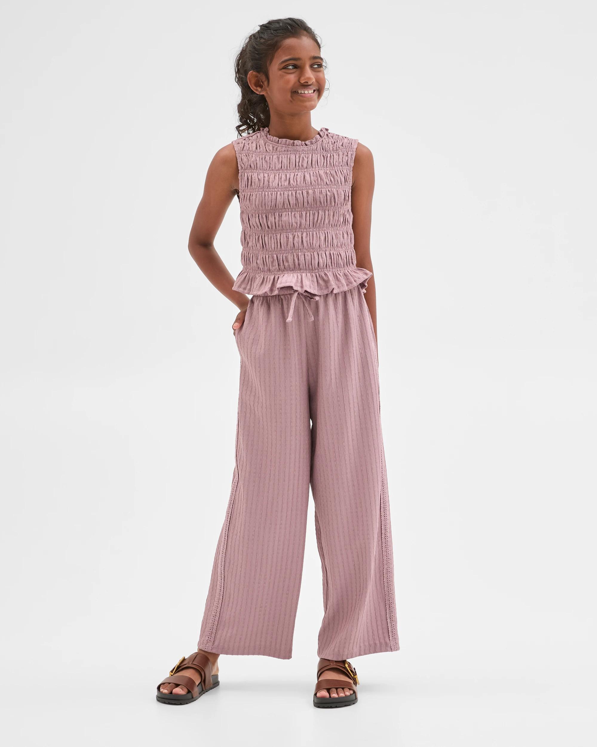 2 Target Kids Textured Knit Tank Top PURPLE, 2 of 7