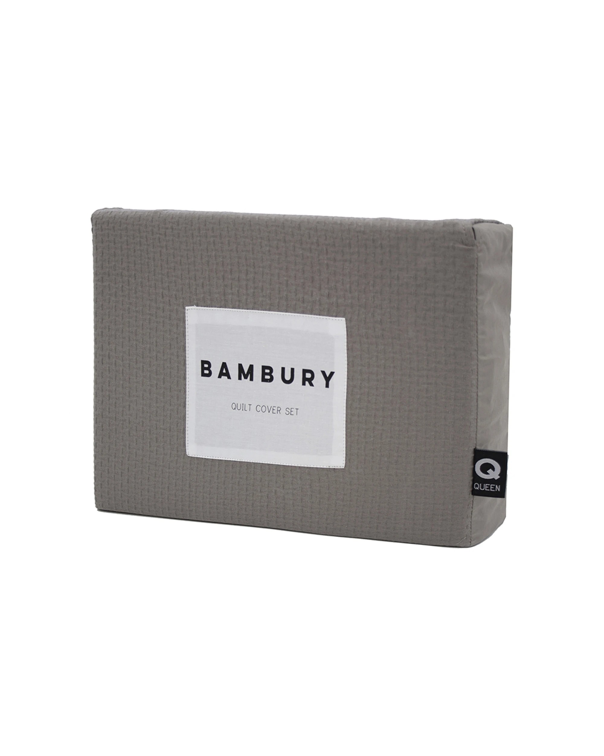 2 Bambury Quilt Cover Set Boyd Soft Touch Woven Home - King Bed - Grey, 2 of 7