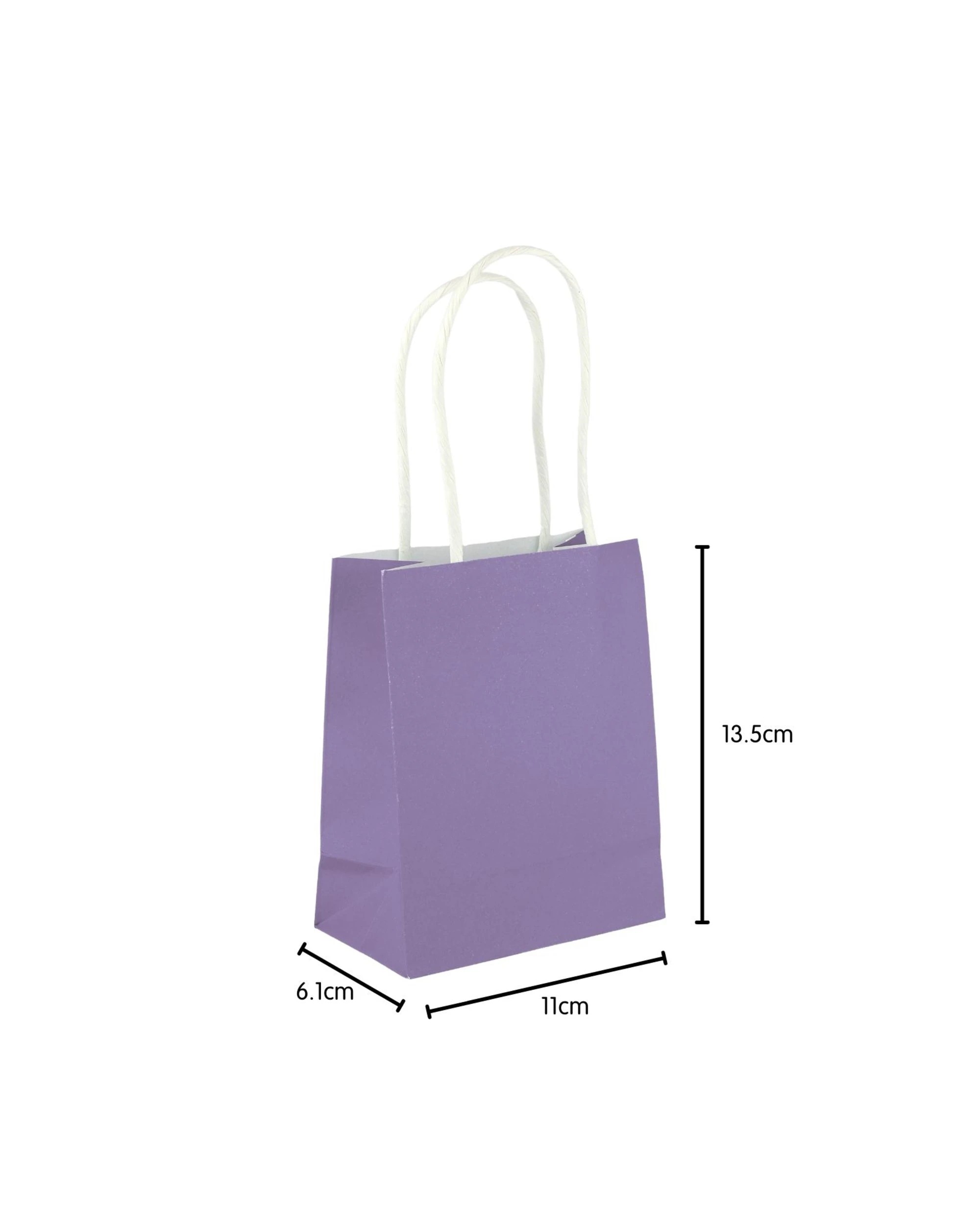 2 Artwrap Kraft Paper Gift Bags 13.5cm Pack of 5 - Purple, 2 of 2