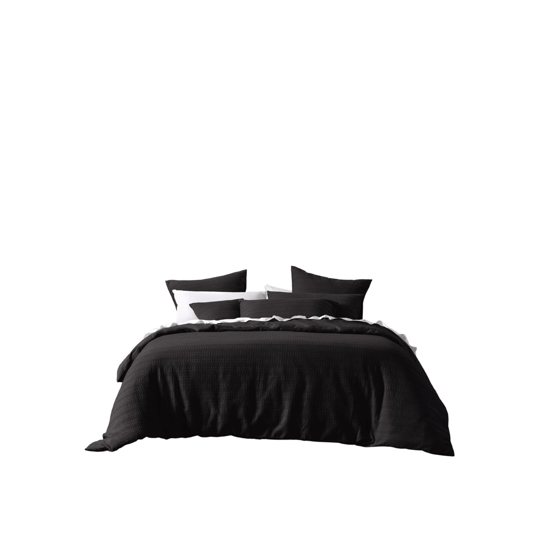 1 Bianca Bedding Kahlani Waffle Jacquard Quilt Cover Set - Chocolate King - Brown, 1 of 5