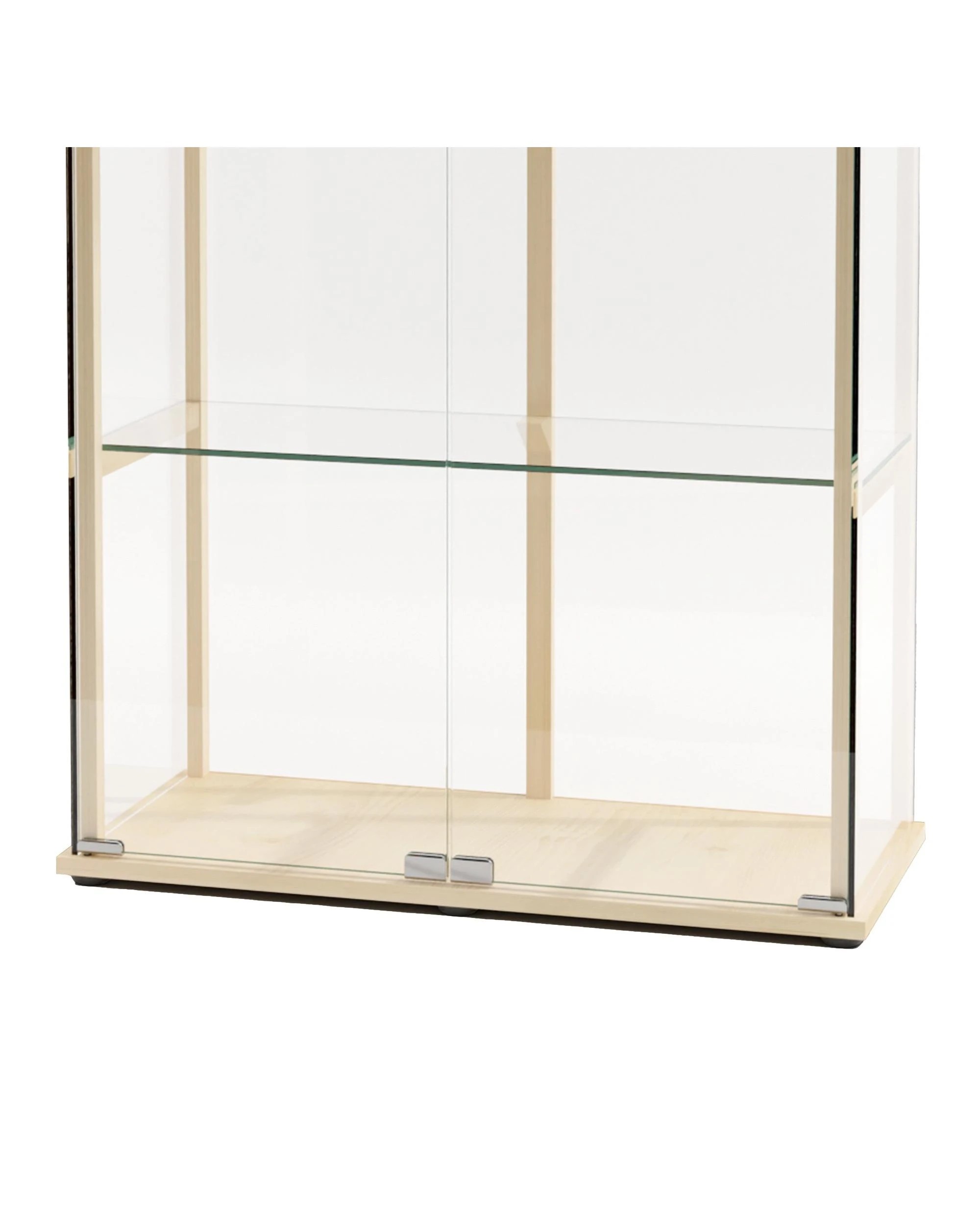 6 Kodu Glass Display 4 Tier Cabinet Trophy Display Storage Shelf 2 Door Beech - Natural, 6 of 7