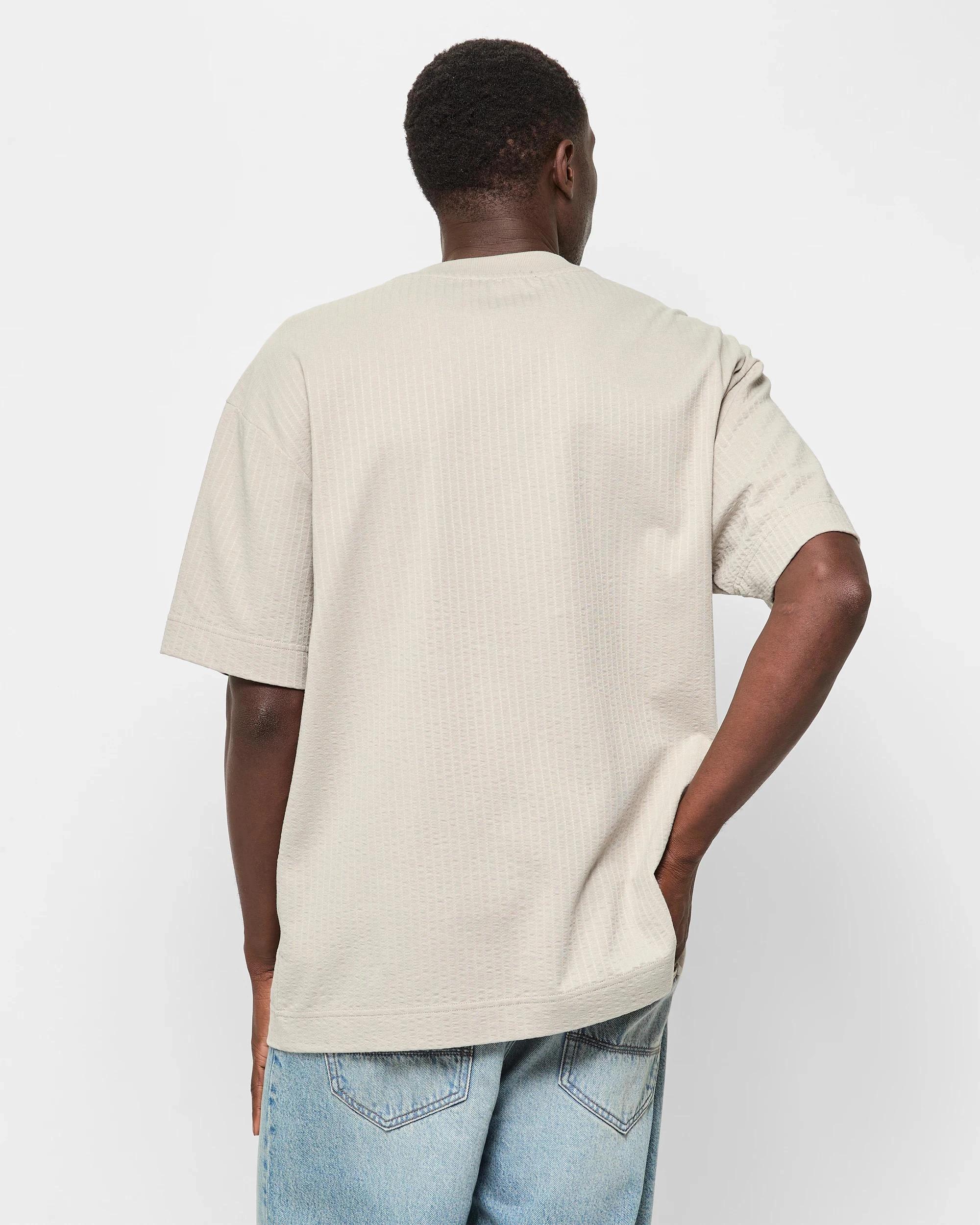 4 Australian Cotton Seersucker T-Shirt - Commons MOONBEAM, 4 of 5