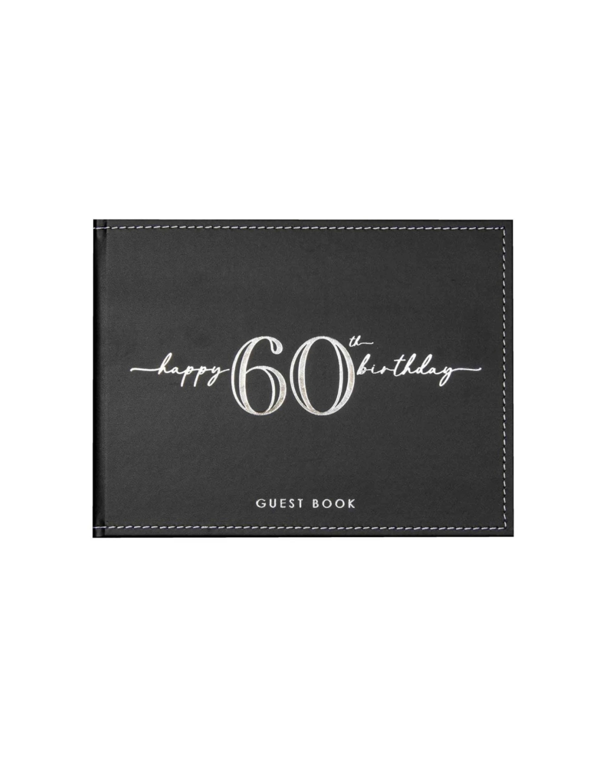 1 LMD Event Guest Book Happy 60th Birthday - Black, 1 of 1
