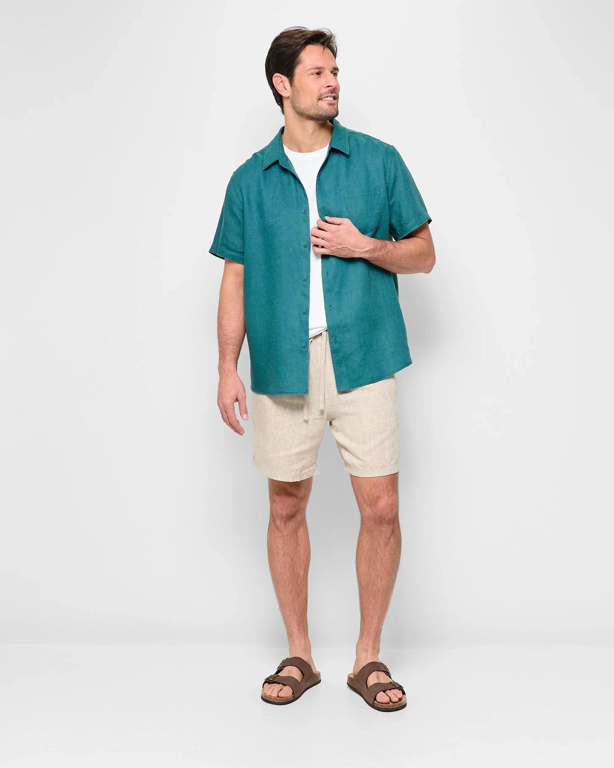 2 Target European Linen Shorts STONE, 2 of 6