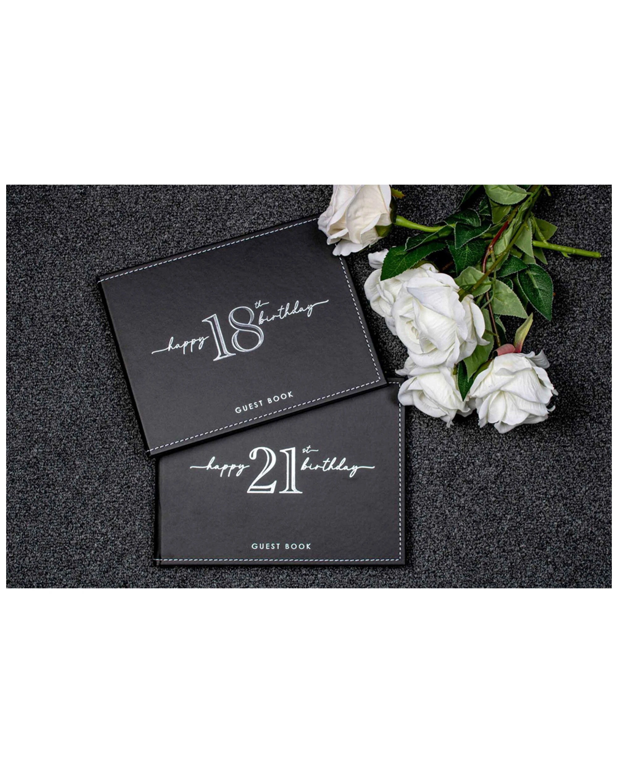 2 Guest Book Vinyl 18th Birthday Party Signature Pad Novelty Keepsake 23cm - Black, 2 of 3