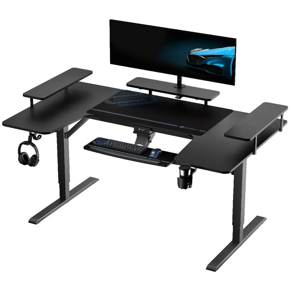 2 Eureka U-Shaped Sit Stand Desk Black Desks, Tables and Workstations, 2 of 10