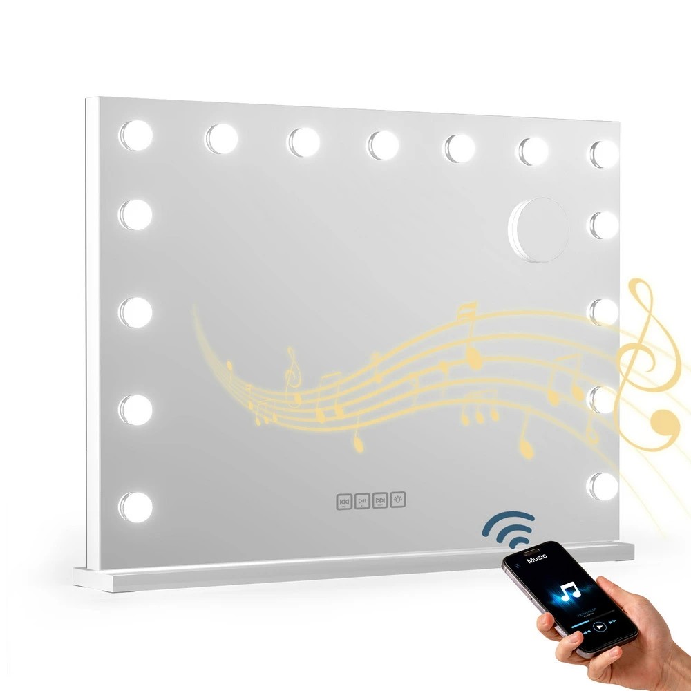1 Embellir tooth Makeup Mirror 80x58cm Hollywood Vanity with LED Light Wall - Multi, 1 of 6