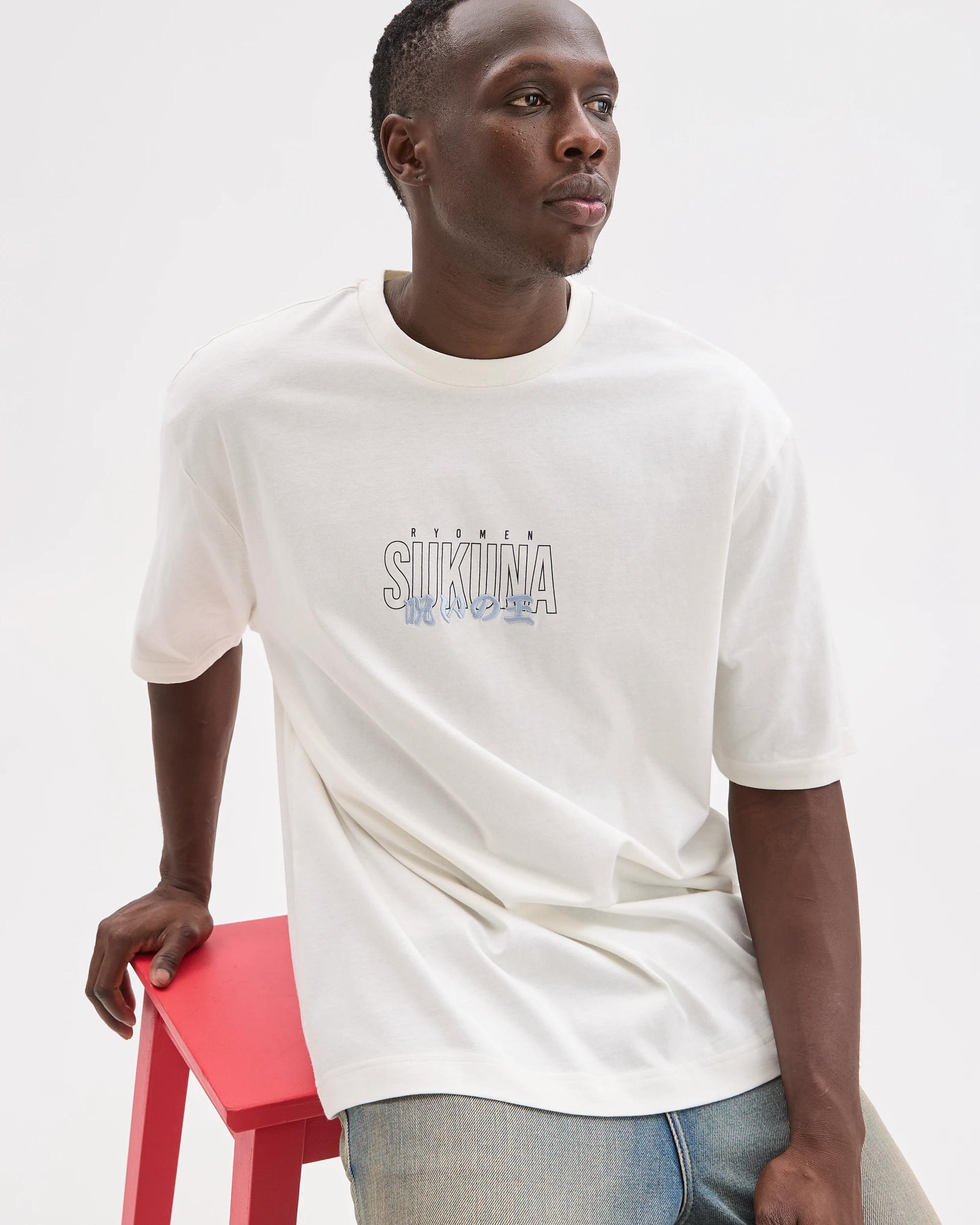 1 Licensed Jujutsu Sukuna Australian Cotton T-Shirt OFF WHITE, 1 of 7