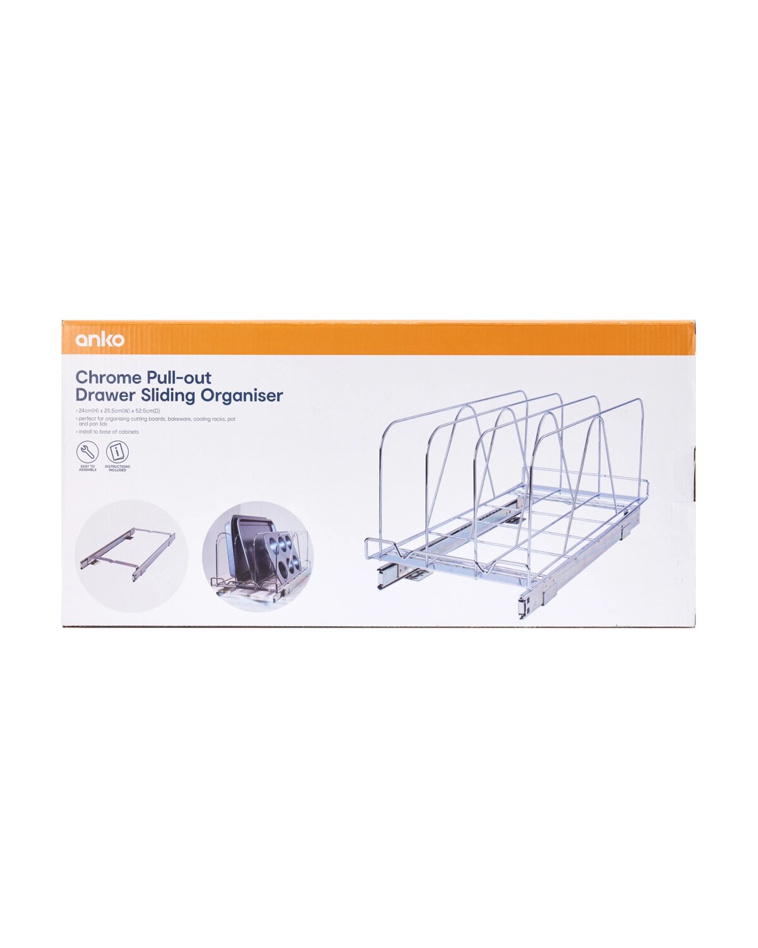 10 Chrome Pull-out Drawer Sliding Organiser, 10 of 10