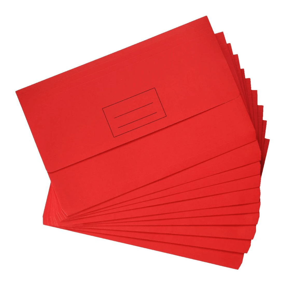 3 J.Burrows Foolscap Document Wallet Red 10 Pack, 3 of 3