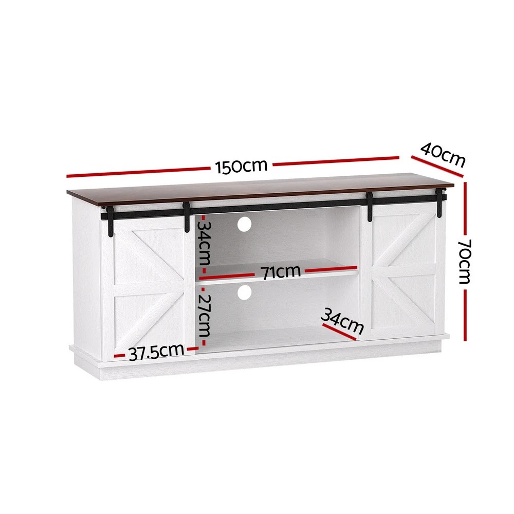 3 Artiss Buffet Sideboard Storage Cabinet Kitchen Cupboard Sliding Doors - Multi, 3 of 4