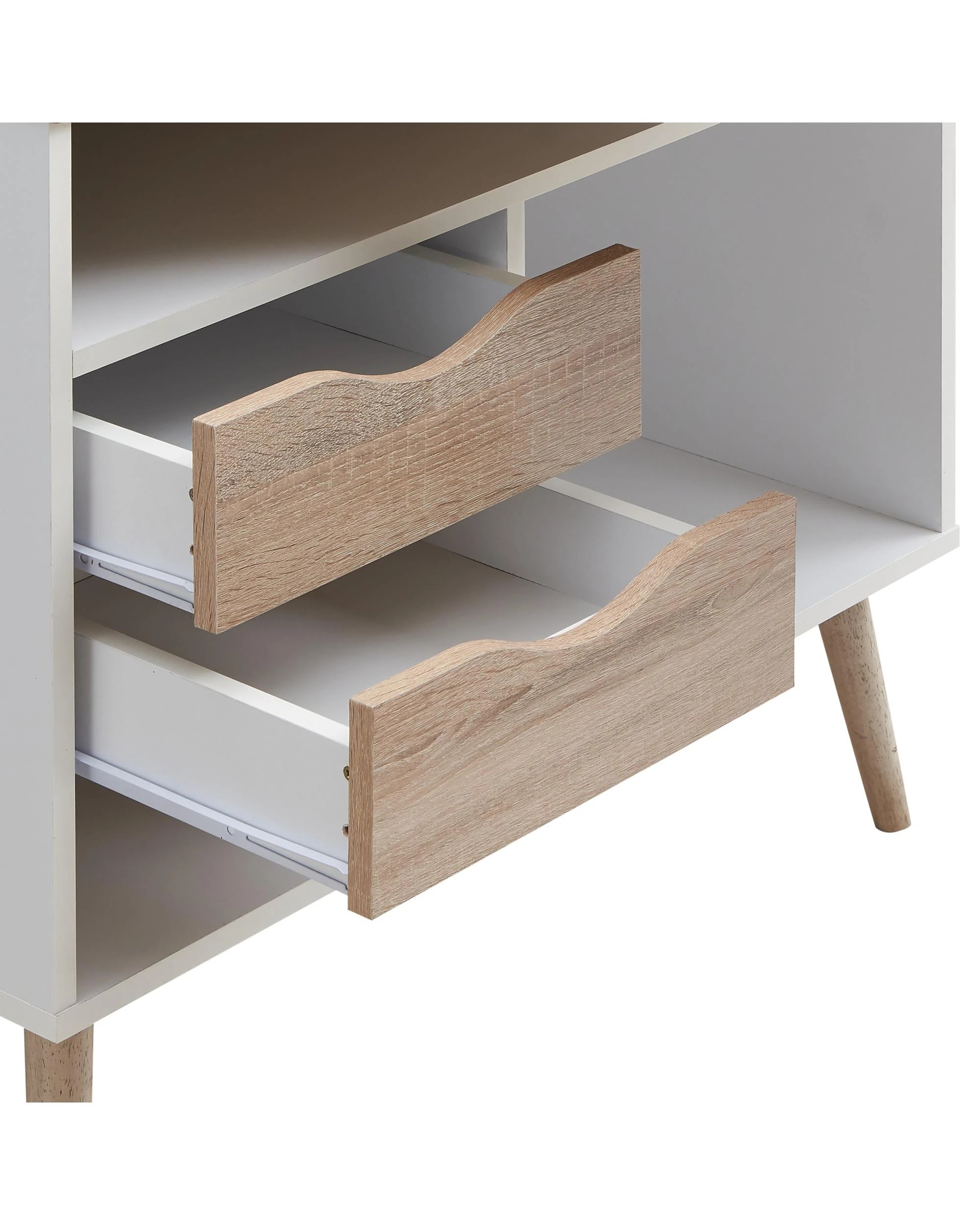 6 Kodu Desk Computer Home Office Study 2 Drawers with Storage - Natural, 6 of 7