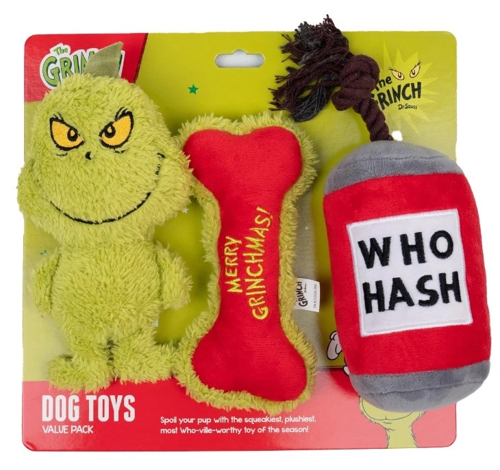 1 The Grinch Dog Toy Value Pack, 1 of 2