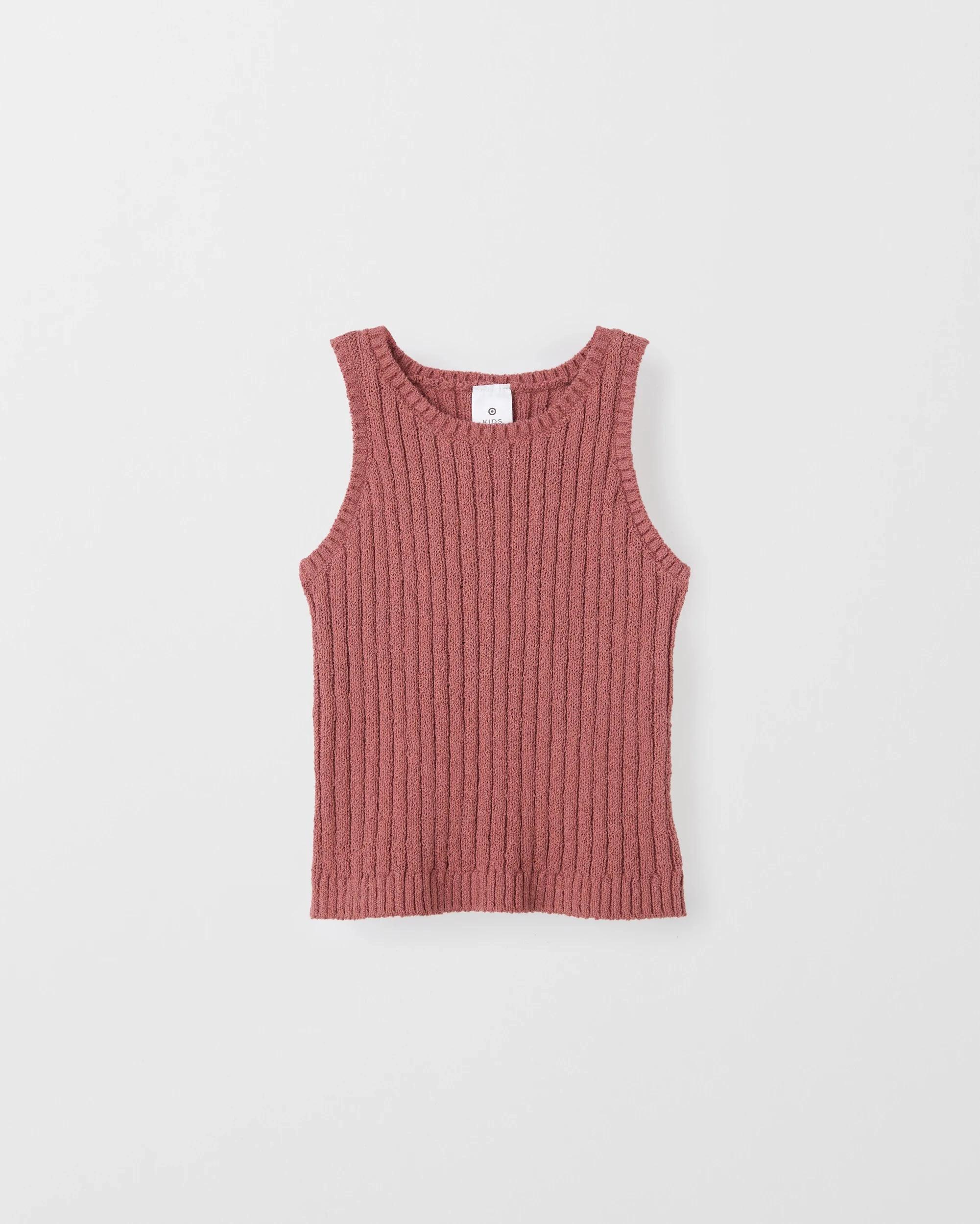 1 Target Australian Cotton Blend Younger Girls Knit Tank BROWN, 1 of 2