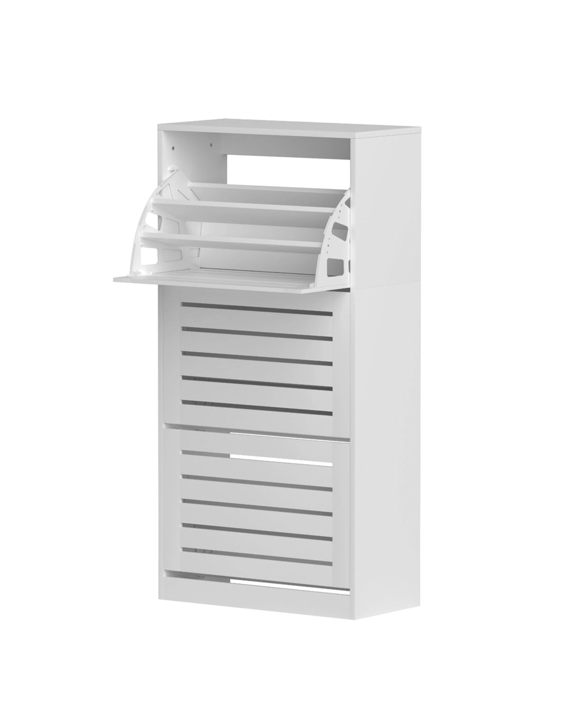 1 Artiss Shoe Cabinet Storage Drawer 45 Pairs - White, 1 of 8