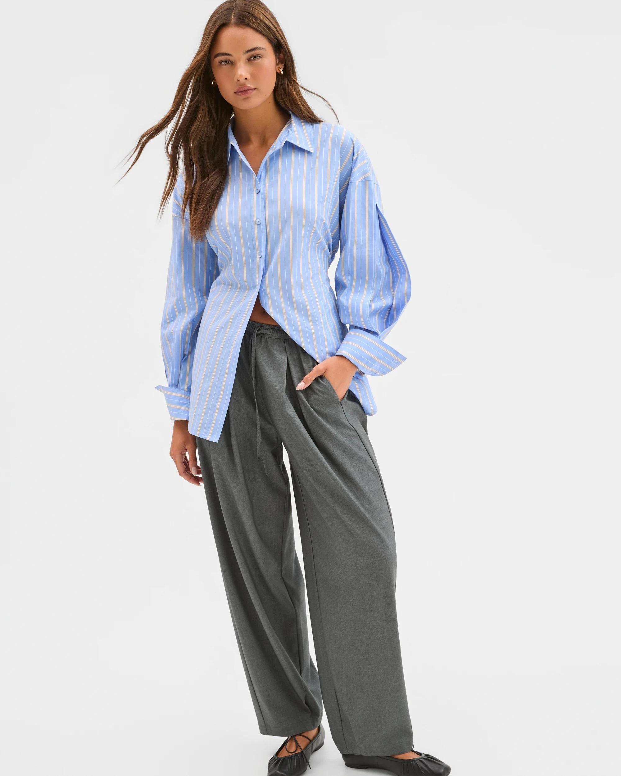 3 Lily Loves Balloon Leg Tailored Pants GRAPHITE MARLE, 3 of 6
