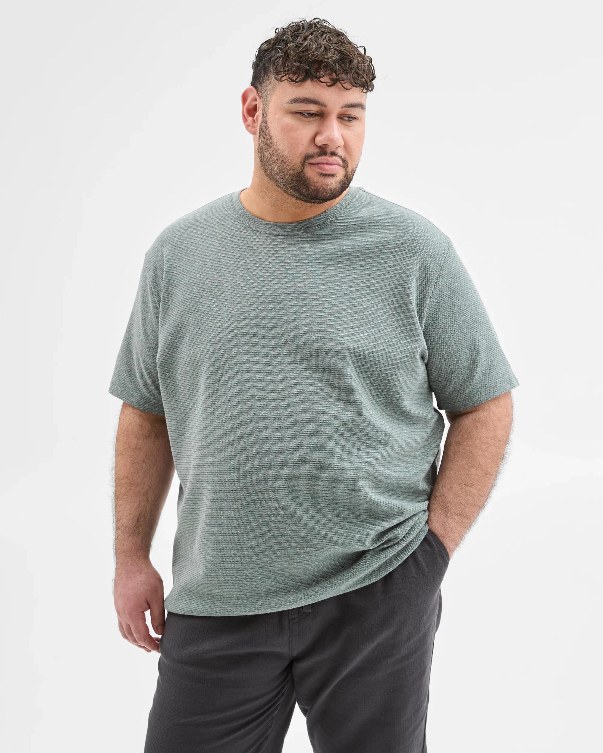 1 Target Plus Size Australian Cotton Blend Textured T-Shirt BALSAM, 1 of 6