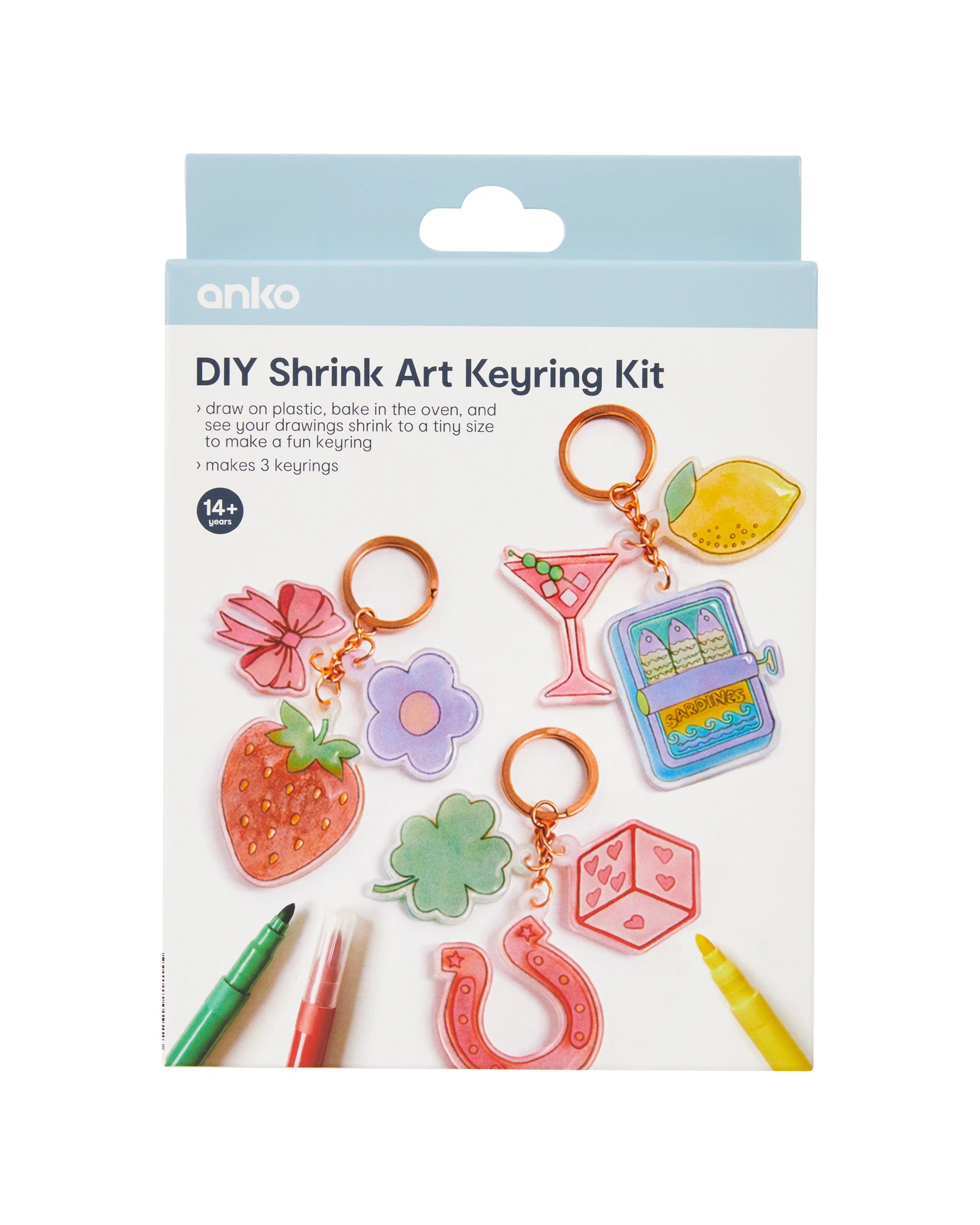 1 DIY Shrink Art Keyring Kit, 1 of 3
