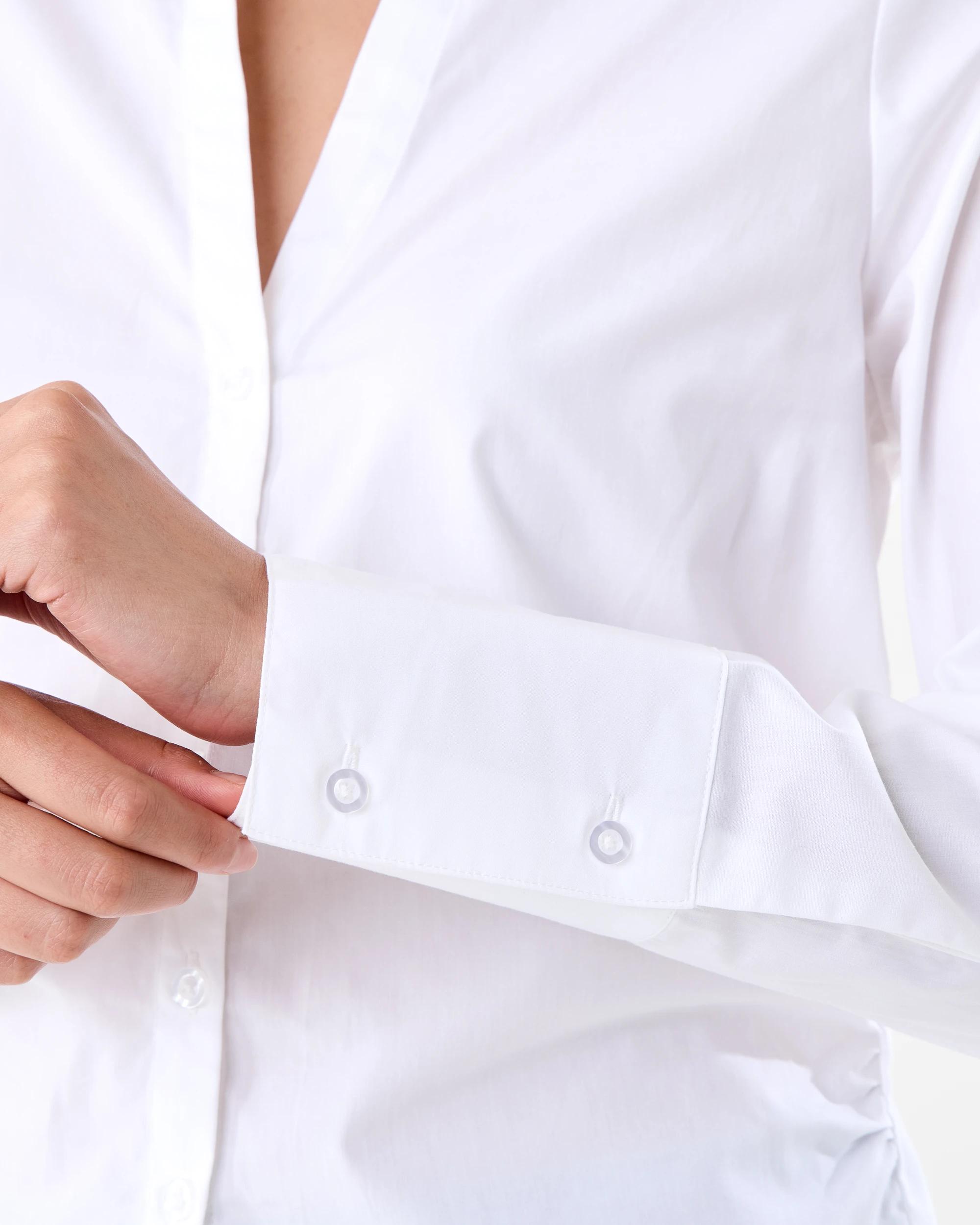 6 Long Sleeve Fitted Shirt White, 6 of 7