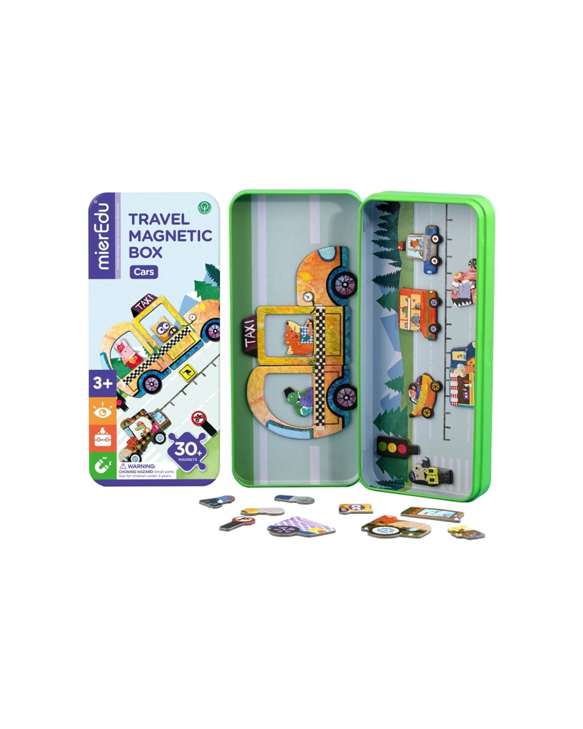2 Mieredu Travel Magnetic Box Cars Kids Creative Learning Toy Set, 2 of 3