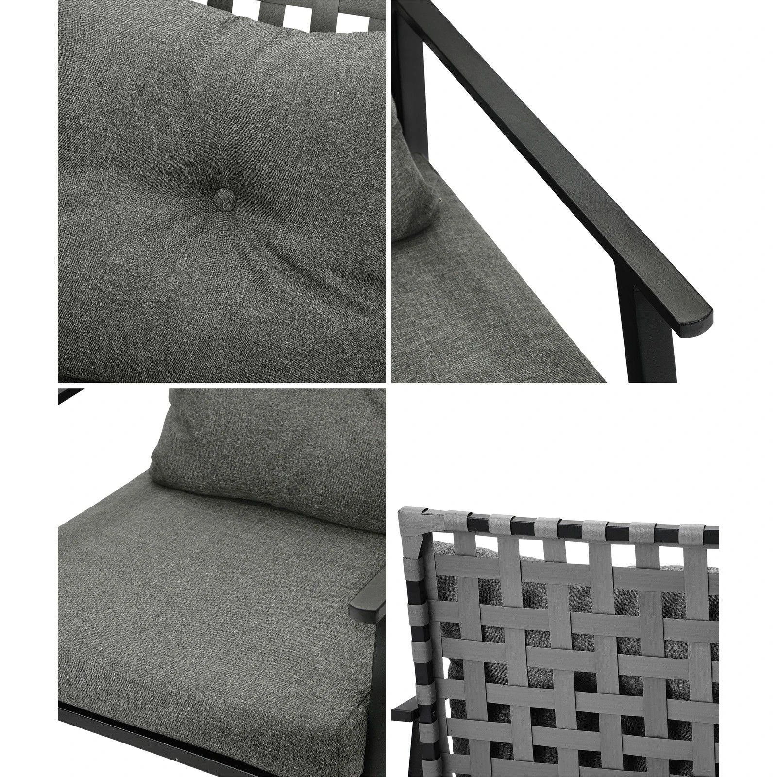 5 Livsip 2PCS Outdoor Rattan Chairs Furniture Garden Patio Lounge Armchair - Multi, 5 of 9