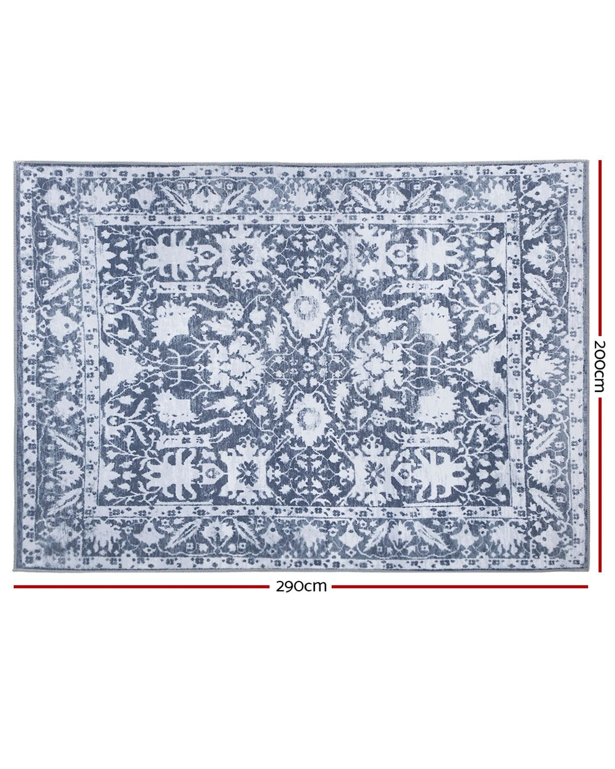 2 Artiss Floor Rug 200x290 Mat Carpet Short Pile - Blue, 2 of 6